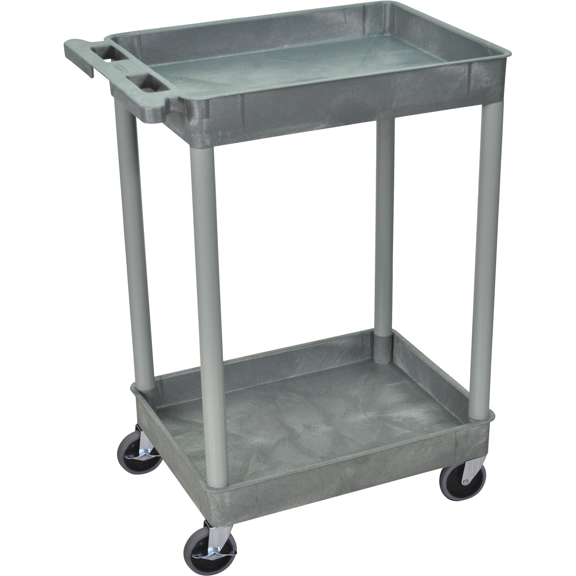 Luxor Tub Cart, 2-Shelf, Gray, 400-Lb. Capacity, Model STC11-G