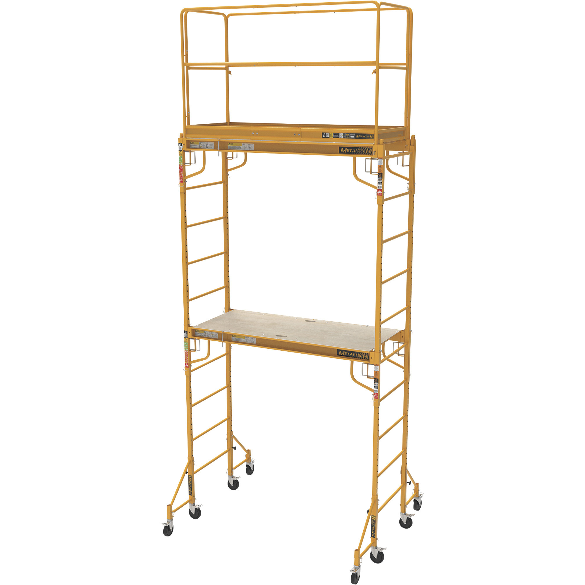 Metaltech Multi-Purpose Maxi Square Baker-Style Rolling Scaffold Tower Package, 12ft., 820-Lb. Capacity, Model I-TCISC