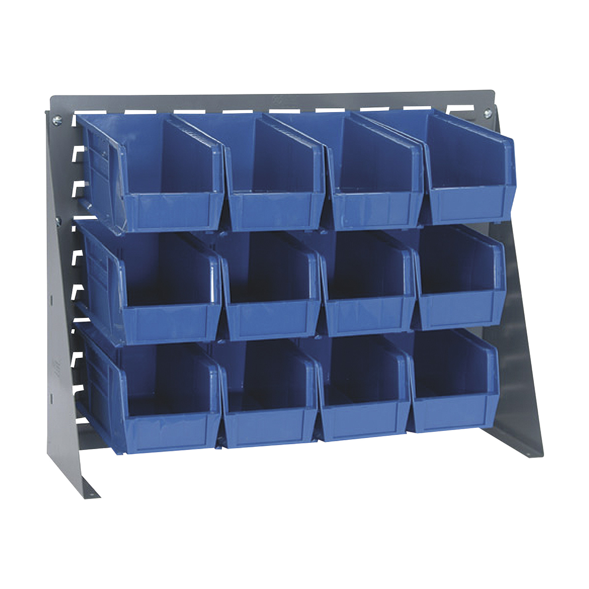 Quantum Storage Louvered Panel Bench Rack with 12 Bins, 27in.L x 8in.W ...