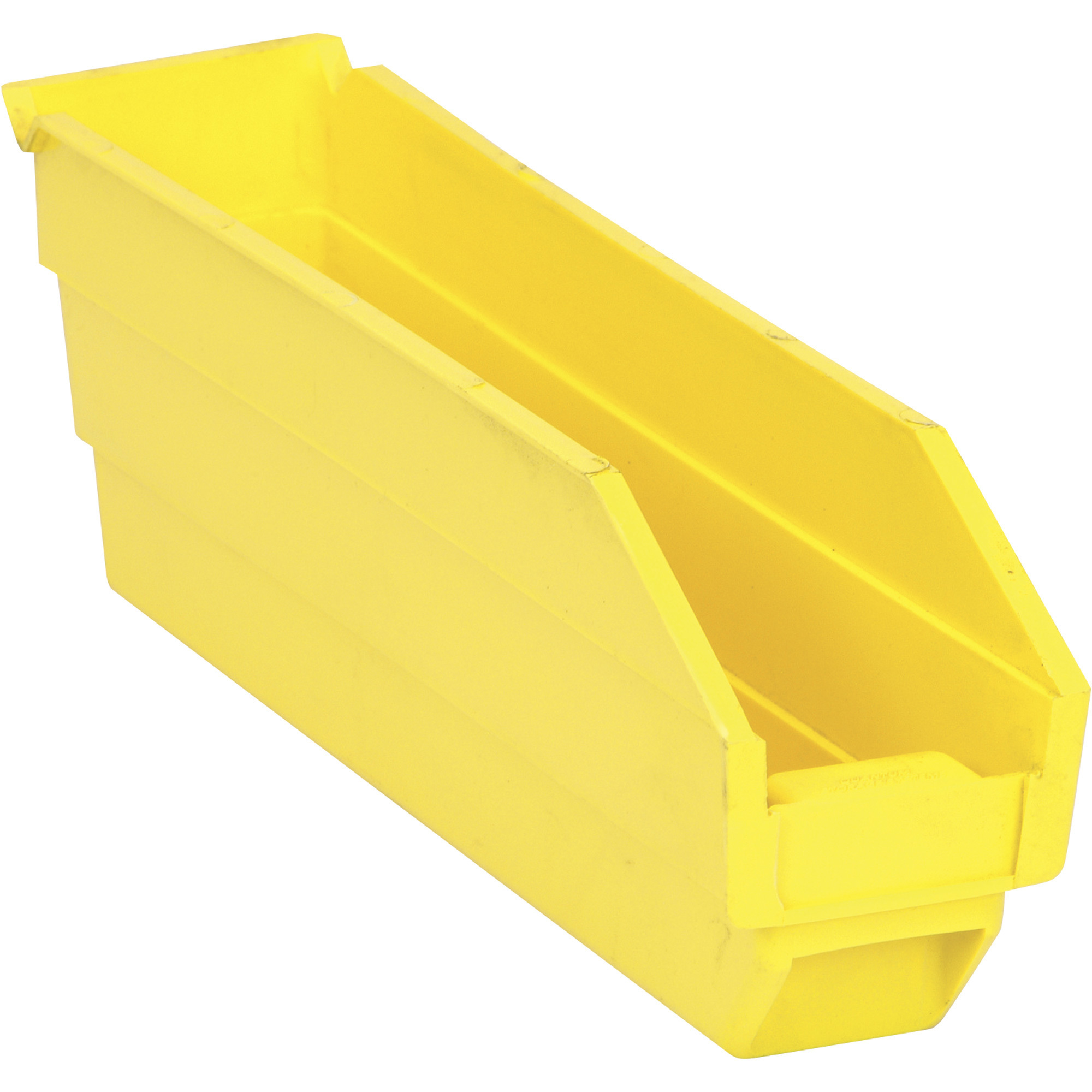 Quantum Storage Economy Shelf Bins, 11 5/8Inch x 2 3/4Inch x 4Inch Size, Yellow, Carton of 36, Model QSB100YLCS