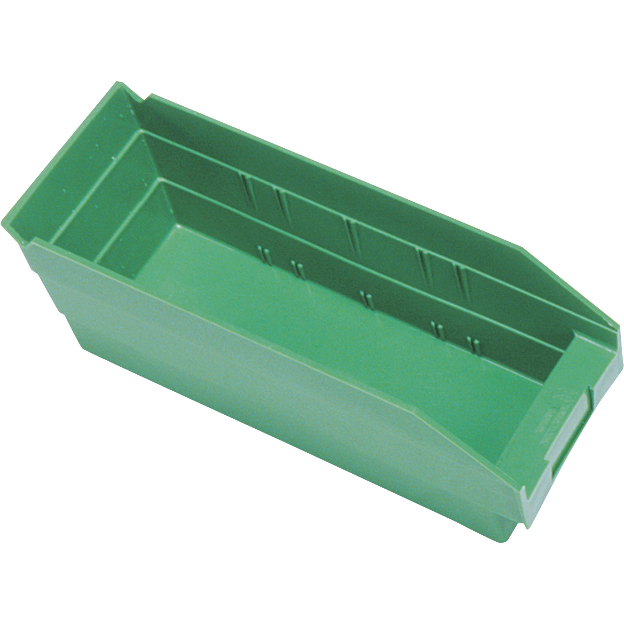 Quantum Storage Economy Shelf Bins, 11 5/8Inch x 4 1/8Inch x 4Inch Size, Green, Carton of 36, Model QSB 101 GN