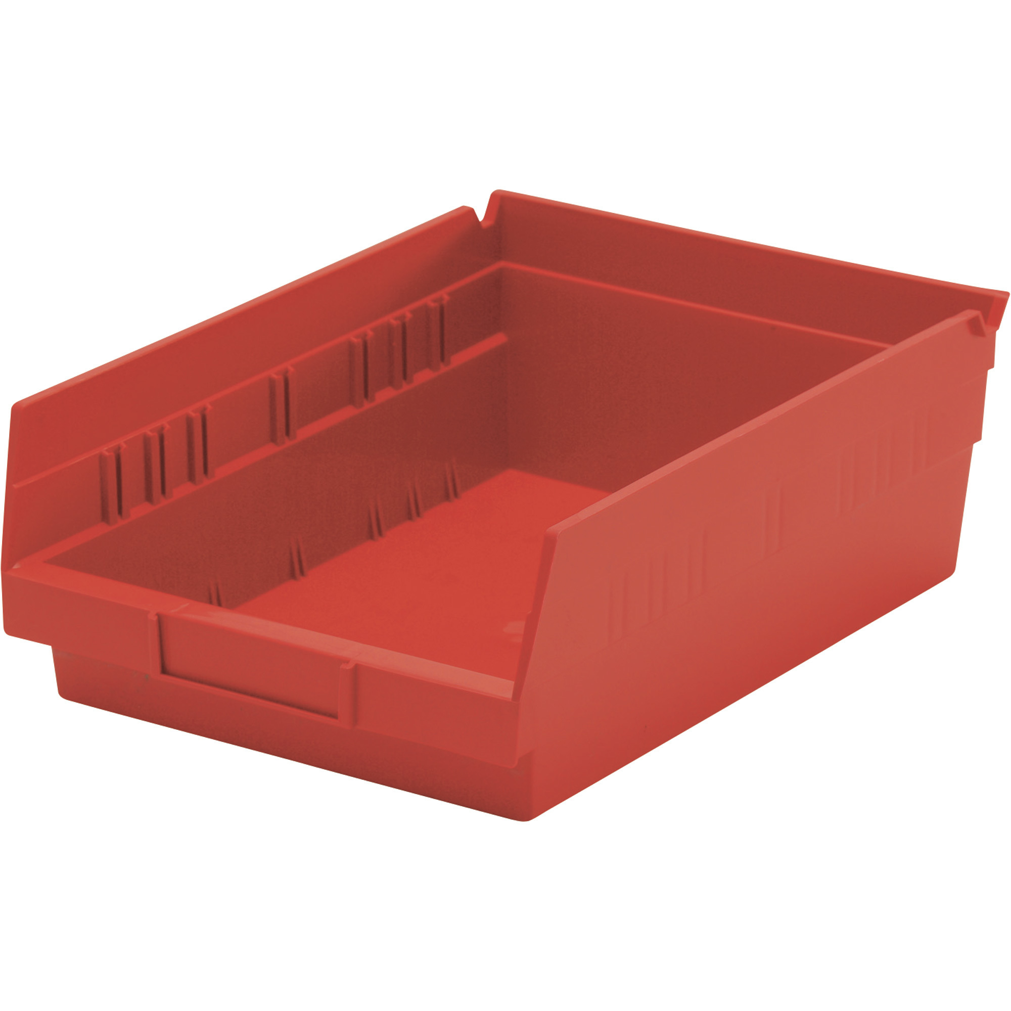 Quantum Storage Economy Shelf Bin, 11 5/8Inch x 8 3/8Inch x 4Inch Size, Red, Carton of 20, Model QSB107RDCS