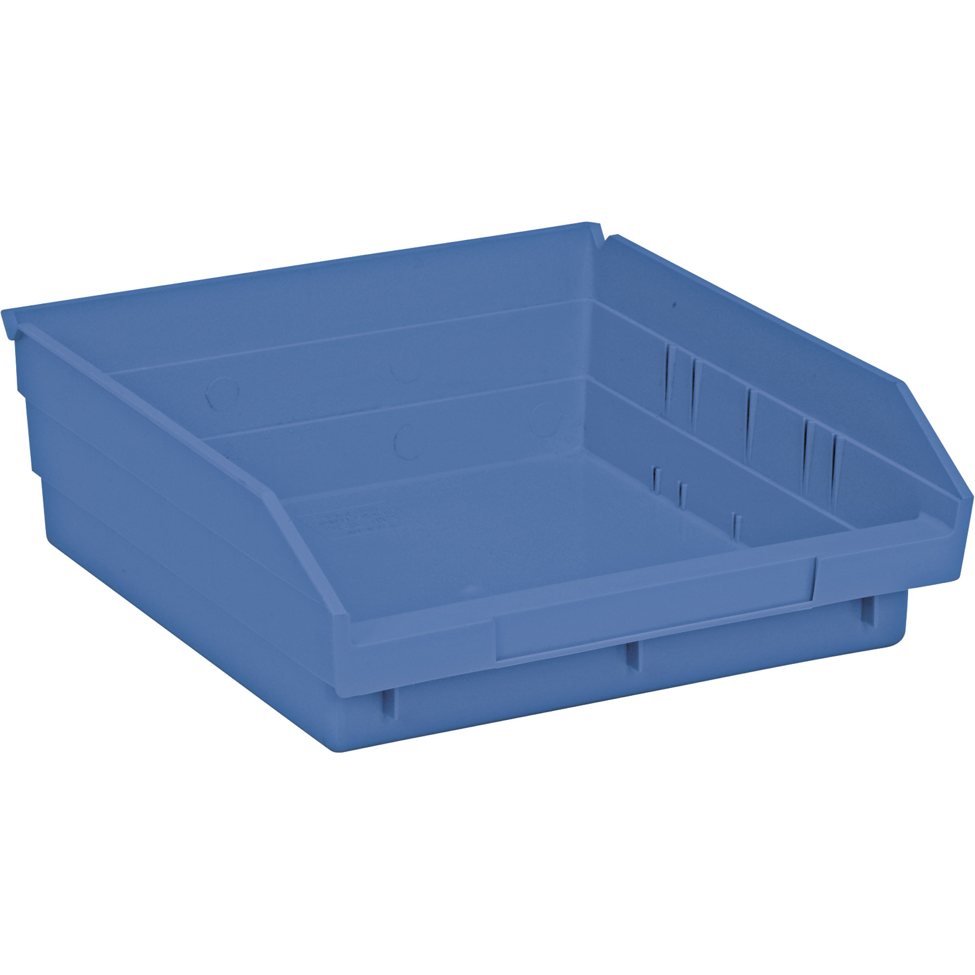 Quantum Storage Economy Shelf Bins, 11 5/8Inch x 11 1/8Inch x 4Inch Size, Blue, Carton of 8, Model QSB109BLCS