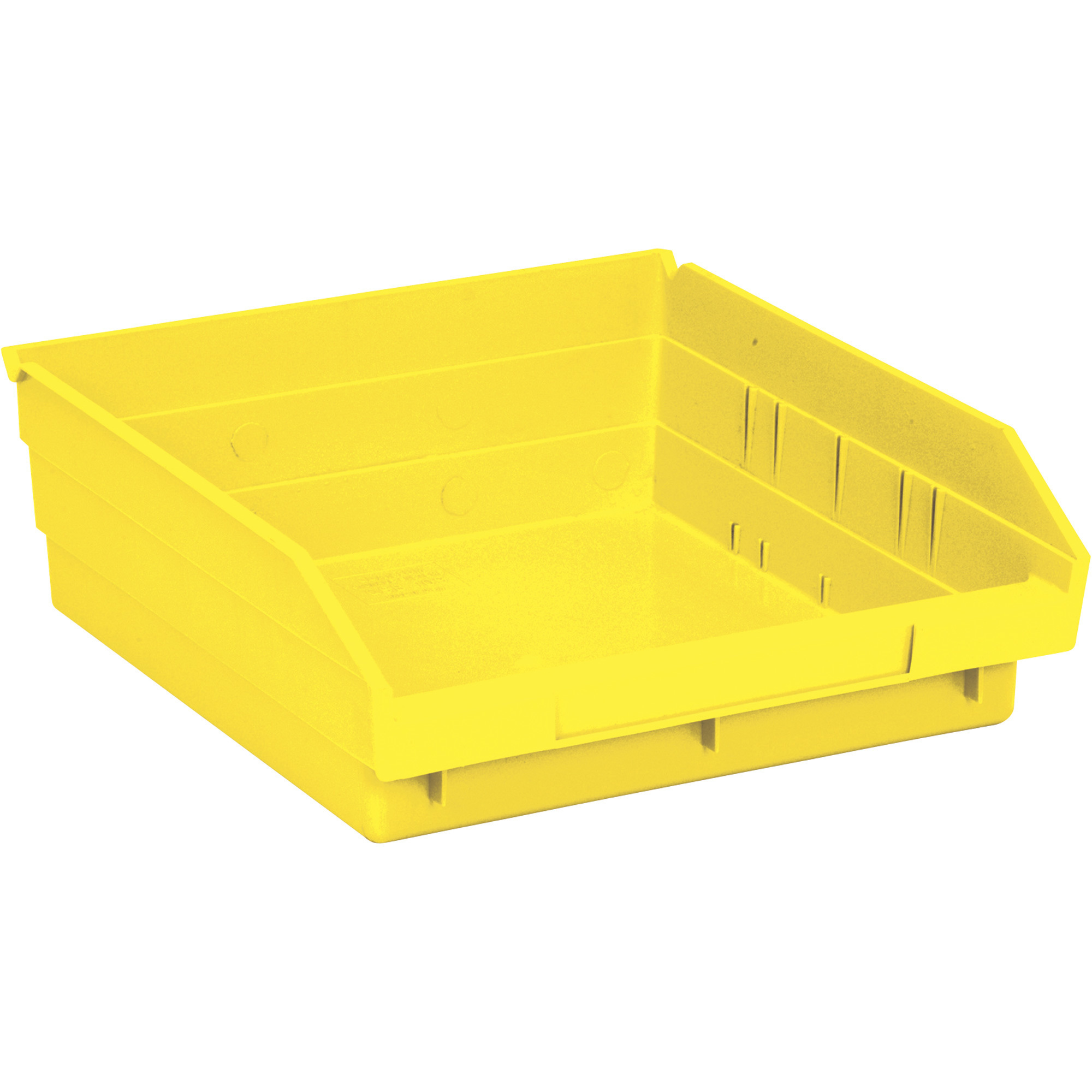 Quantum Storage Economy Shelf Bins, 11 5/8Inch x 11 1/8Inch x 4Inch Size, Yellow, Carton of 8, Model QSB109YLCS