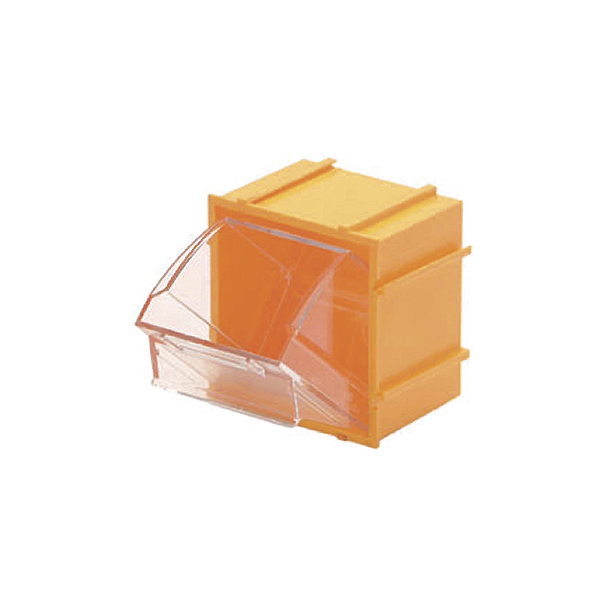 Quantum Storage Clear Tip Out Storage Bin, 2Inch x 2 1/2Inch x 2 3/4Inch Size, Yellow, Model QTB409YLCS