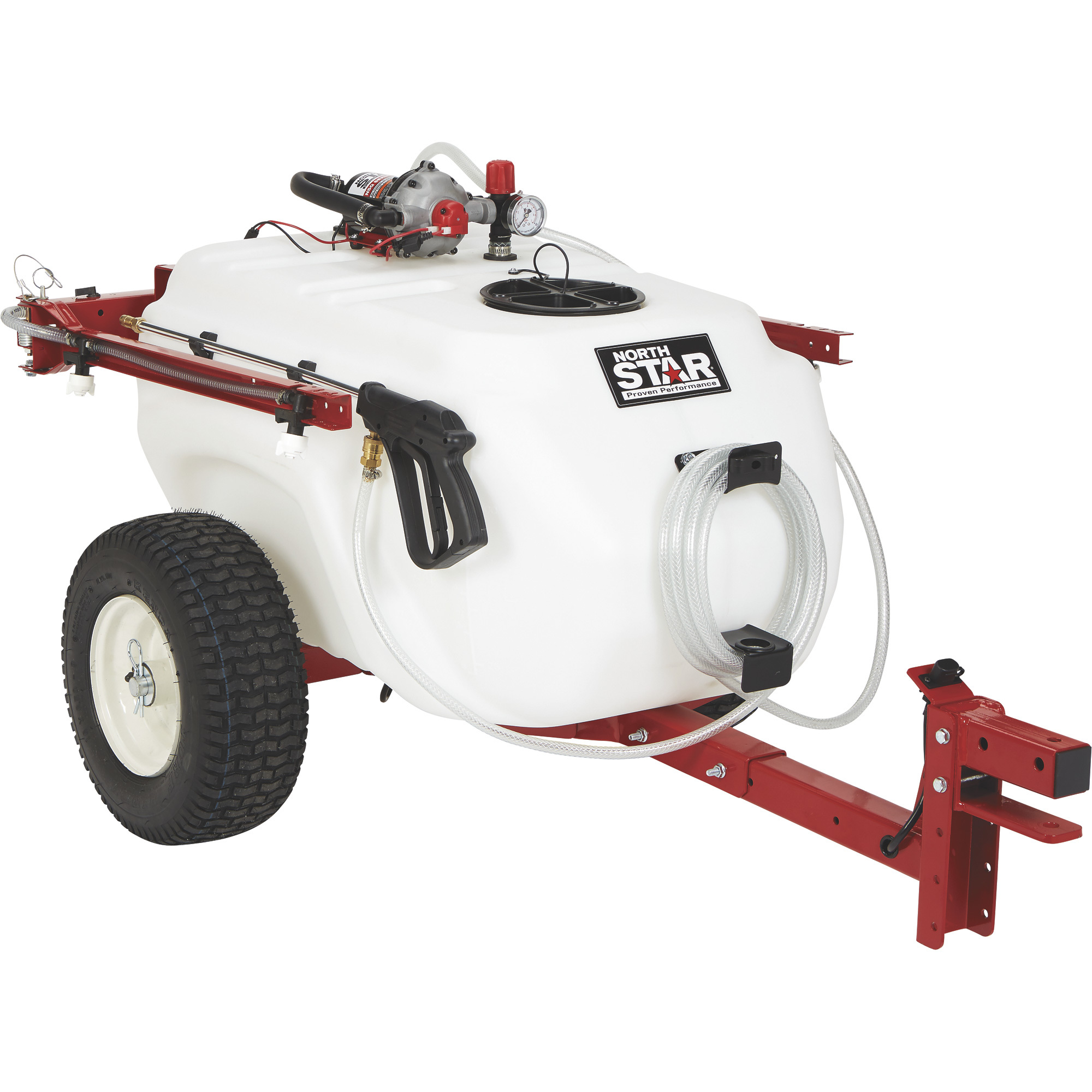 NorthStar 41-Gallon 4.0 GPM Tow-Behind Trailer Boom Broadcast and Spot Sprayer â 12V DC