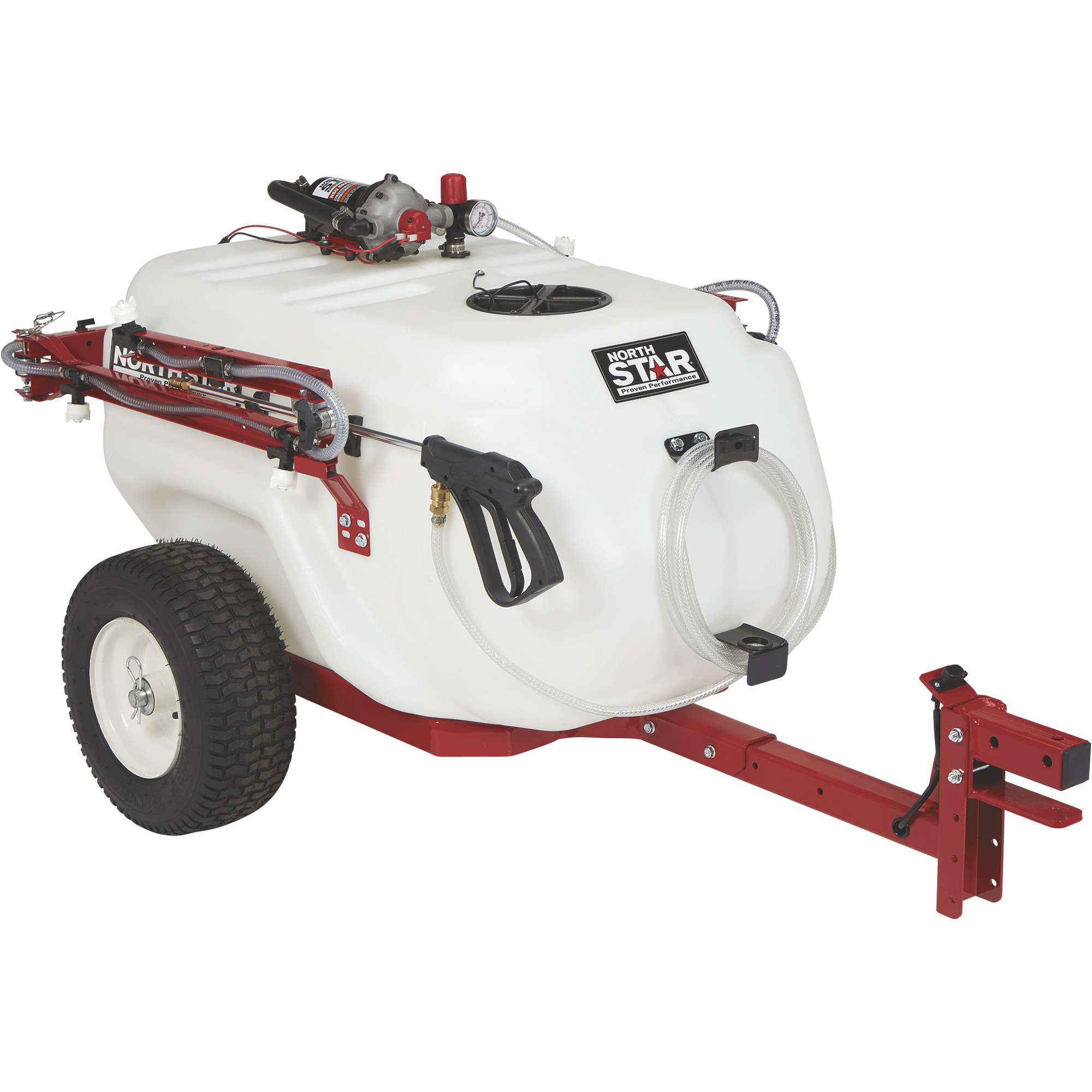 NorthStar Tow-Behind Trailer Boom Broadcast and Spot Sprayer â 61-Gallon, 5.5 GPM, 12V DC, Model 282588