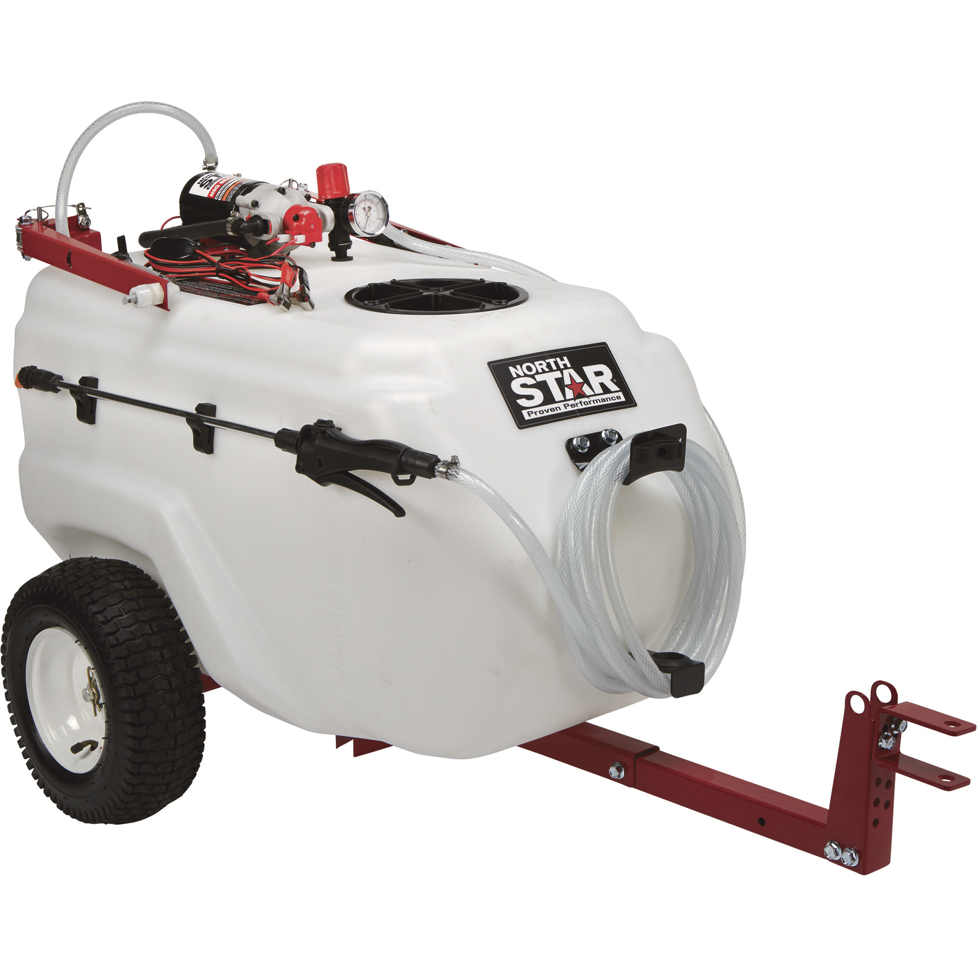 NorthStar 31-Gallon 2.2 GPM Tow-Behind Trailer Boom Broadcast and Spot Sprayer â 12 Volt DC