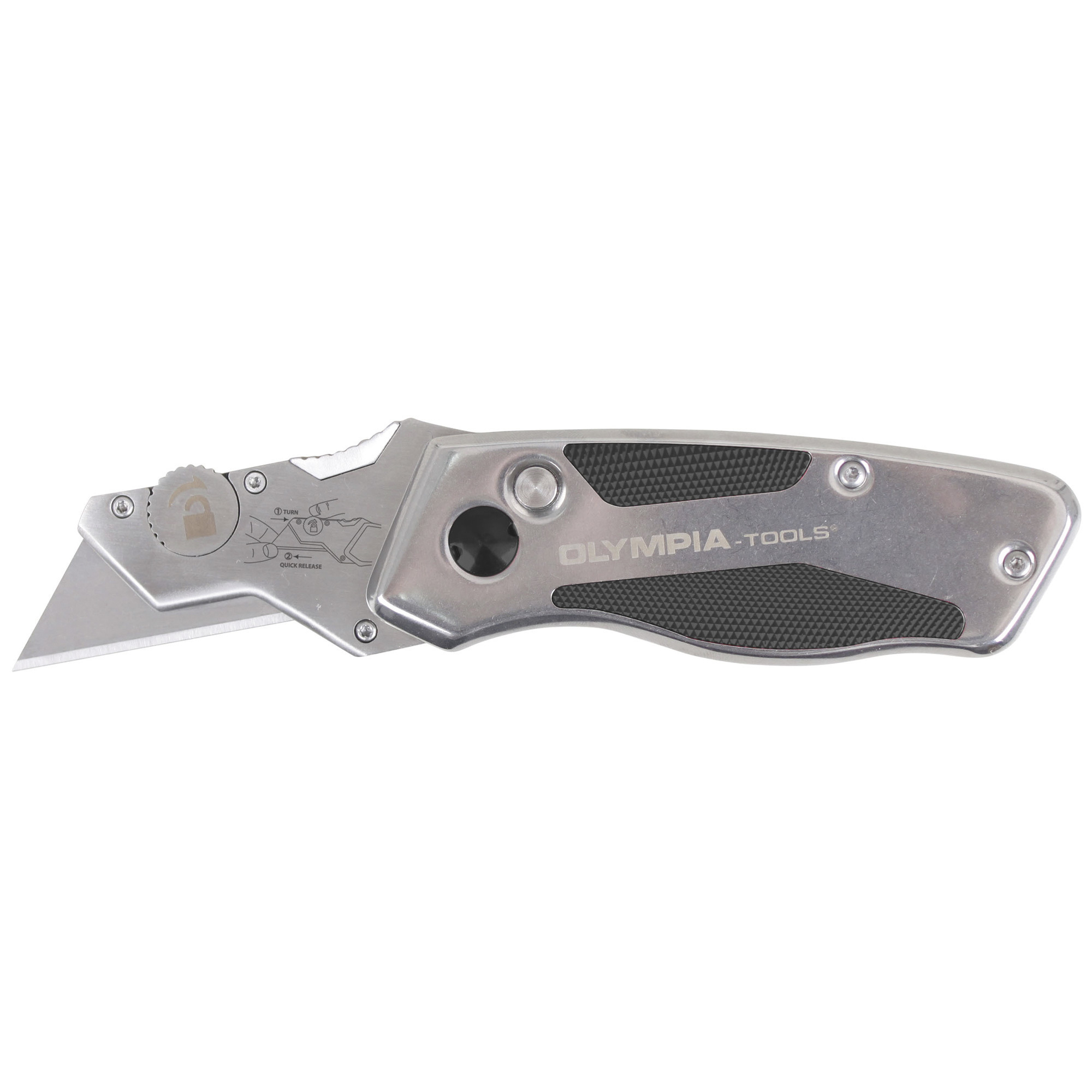 Olympia Tools Turbofold Utility Knife â 2-Position Blade, Model 33-057