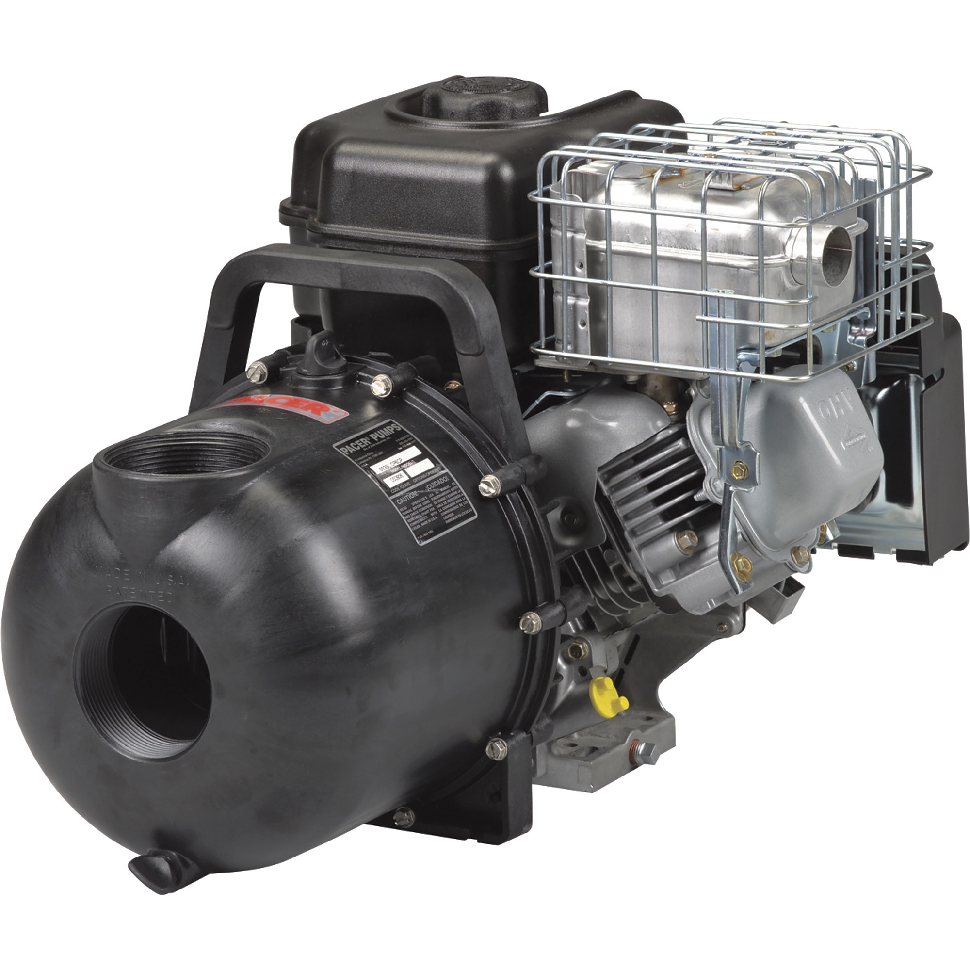Pacer Self-Priming Chemical Water Pump, 16,500 GPH, 3Inch Ports, 205cc Briggs & Stratton Engine, Model SE3SL E6VCP