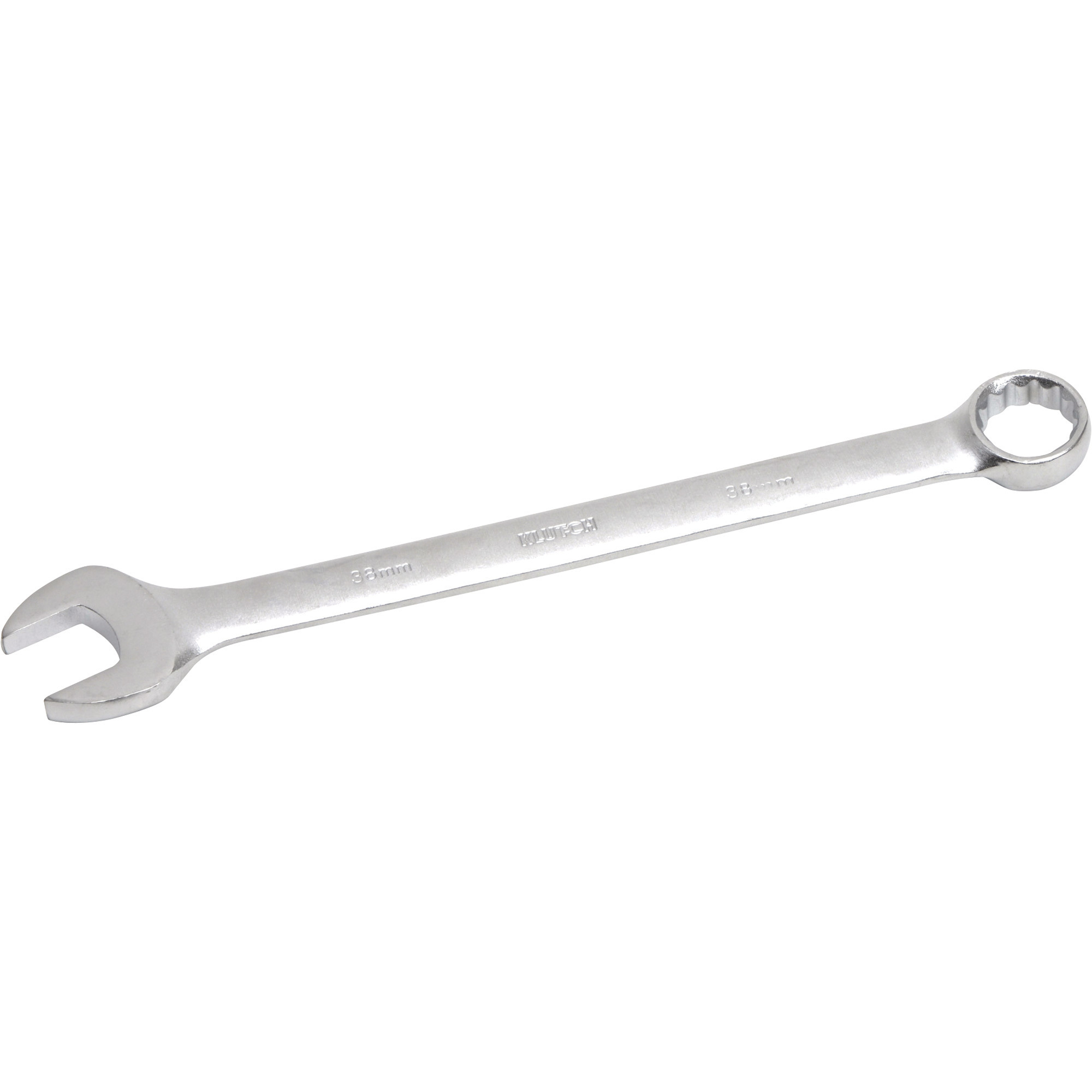 Klutch Full Polish Combination Wrench, Metric, 38mm