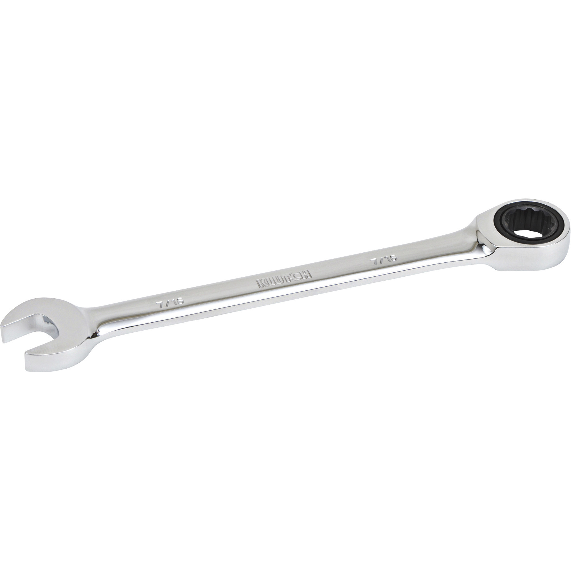 Klutch Ratcheting Wrench, SAE, 7/16Inch