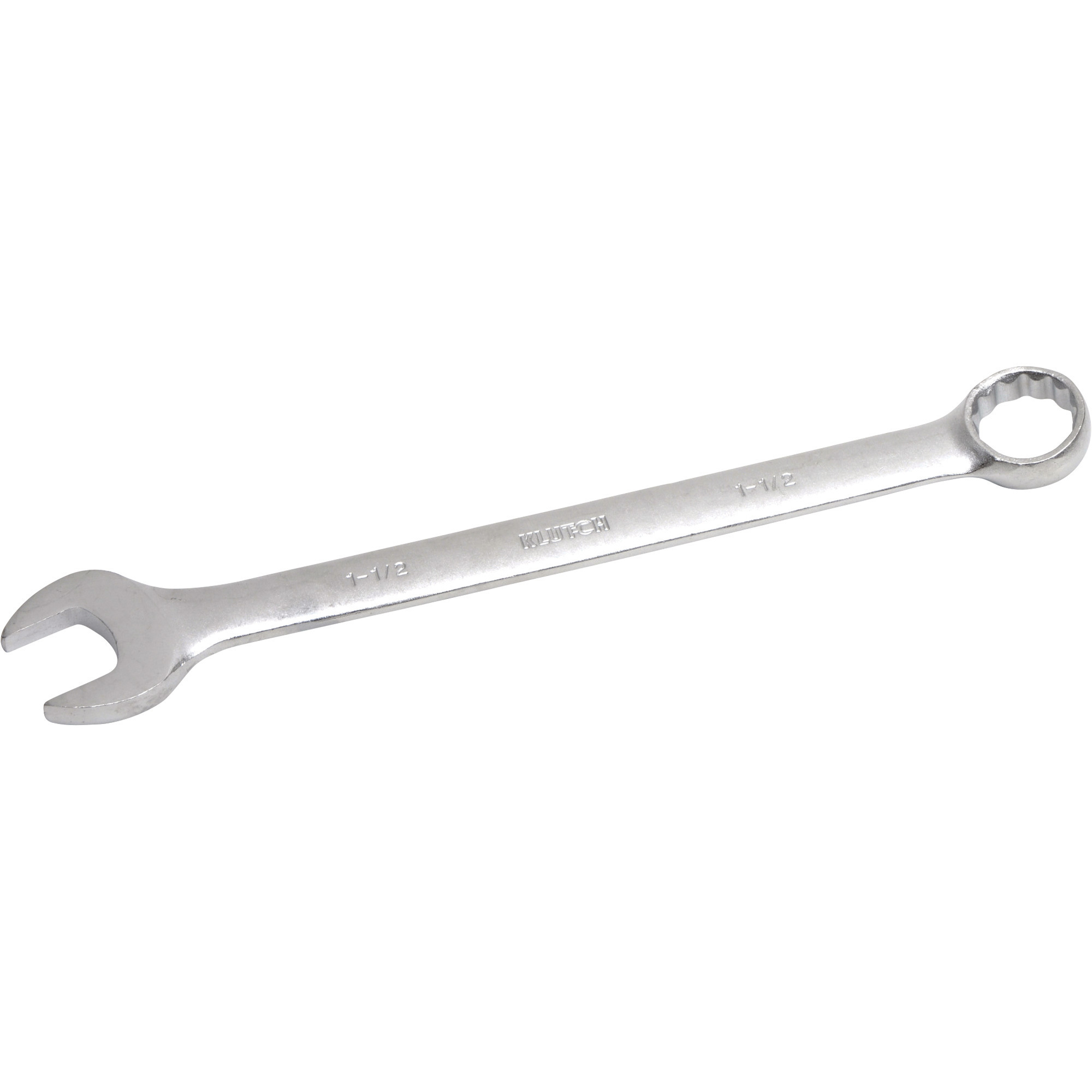 Klutch Full Polish Combination Wrench, SAE, 1 1/2Inch