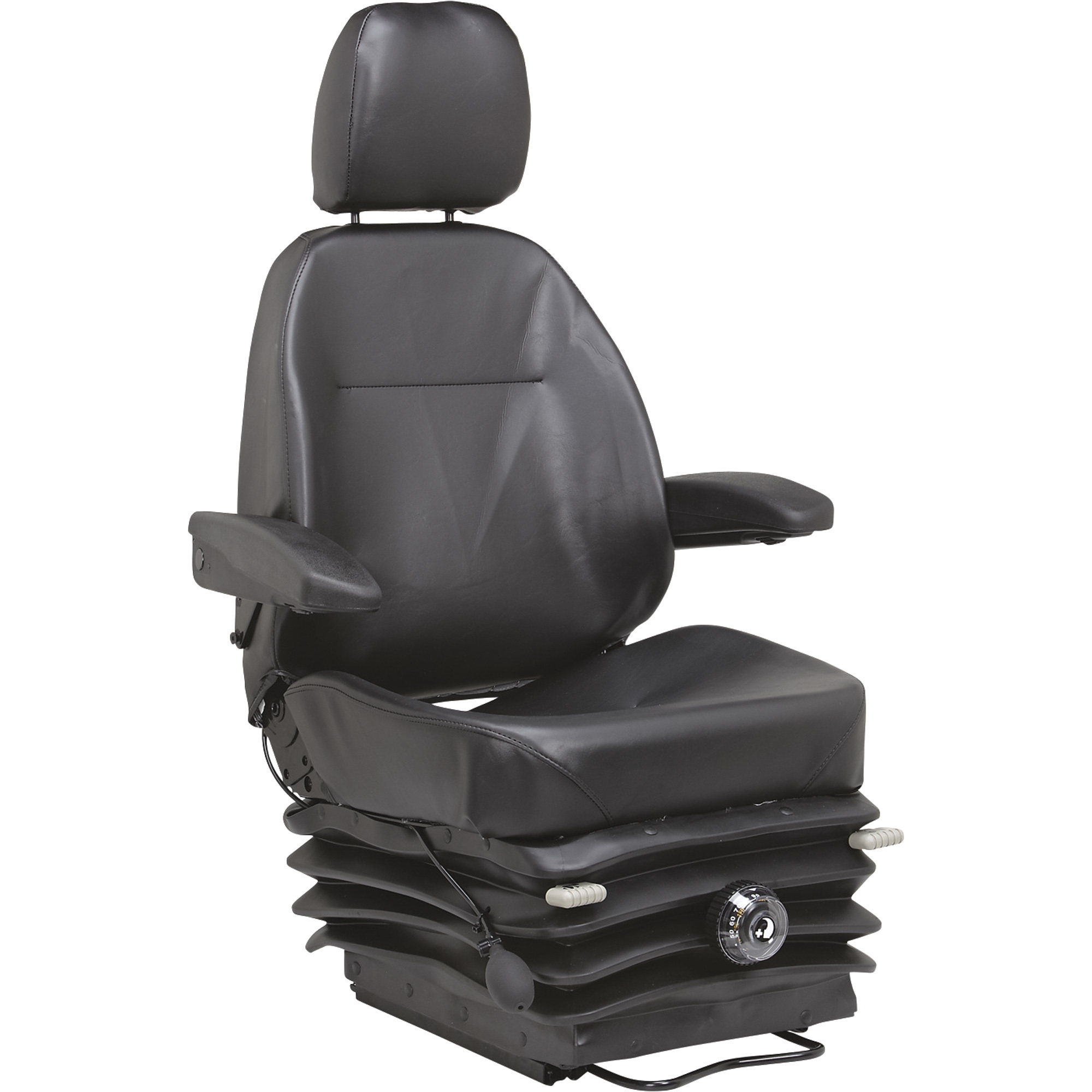 KAB 515 Vinyl Heavy-Duty Mechanical Suspension Seat-- Black, Model 7912