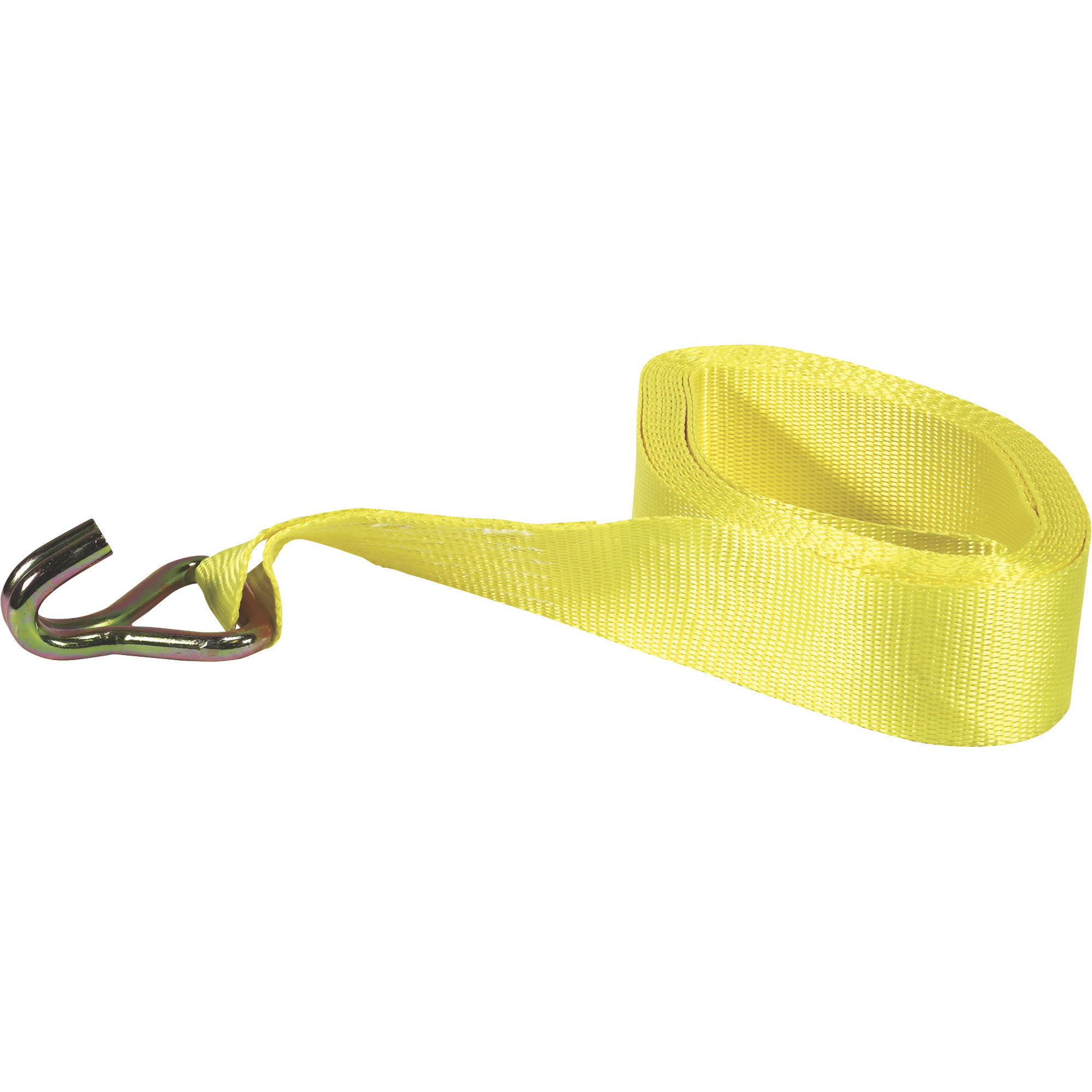 SmartStraps Winch Strap with J-Hook, 20ft.L x 2Inch W, 5,000-Lb. Capacity, Yellow, Model 280