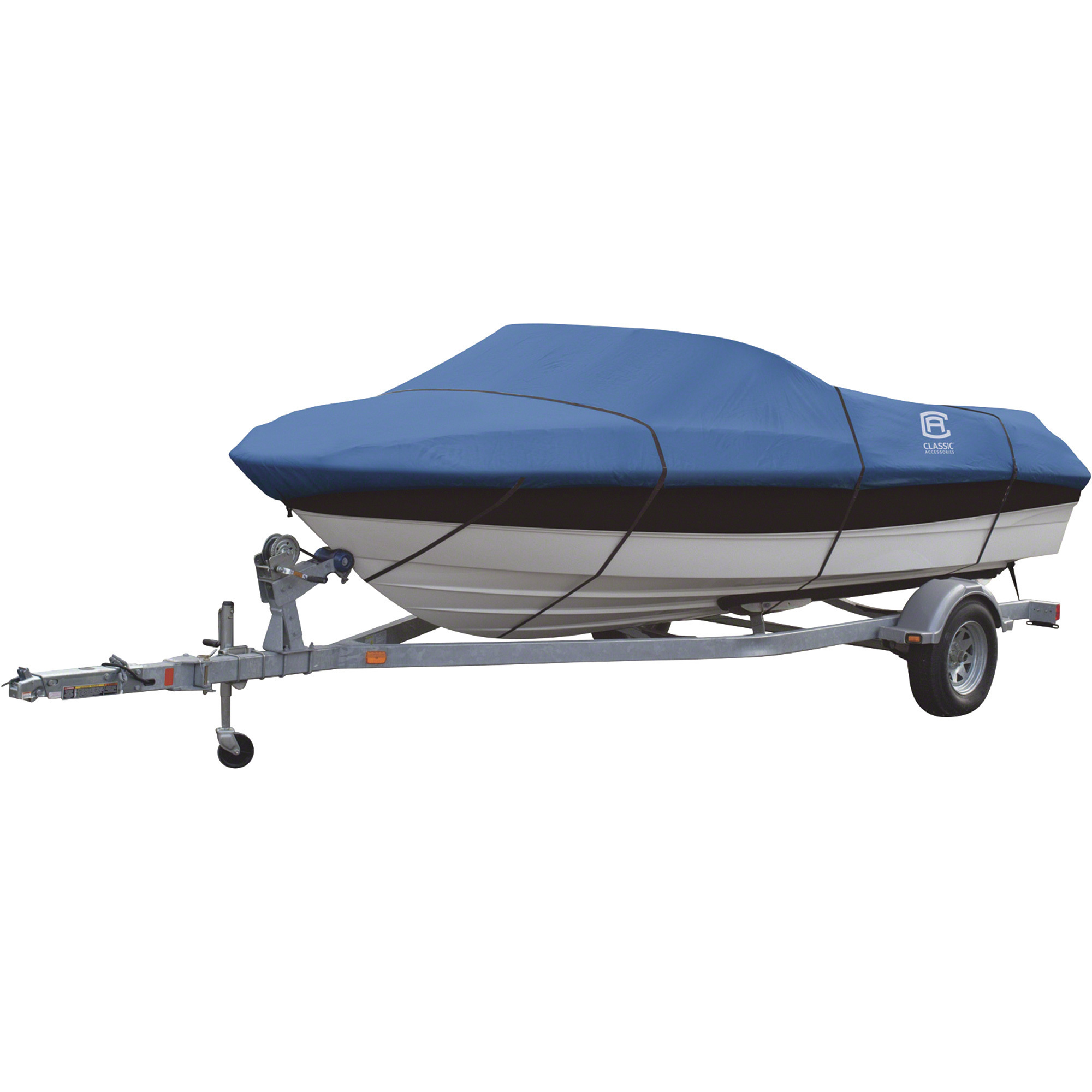Classic Accessories Stellex All Seasons Boat Cover, Blue, Fits 14ft.-16ft. x 75Inch W Boats, Model 20-145-080501-00