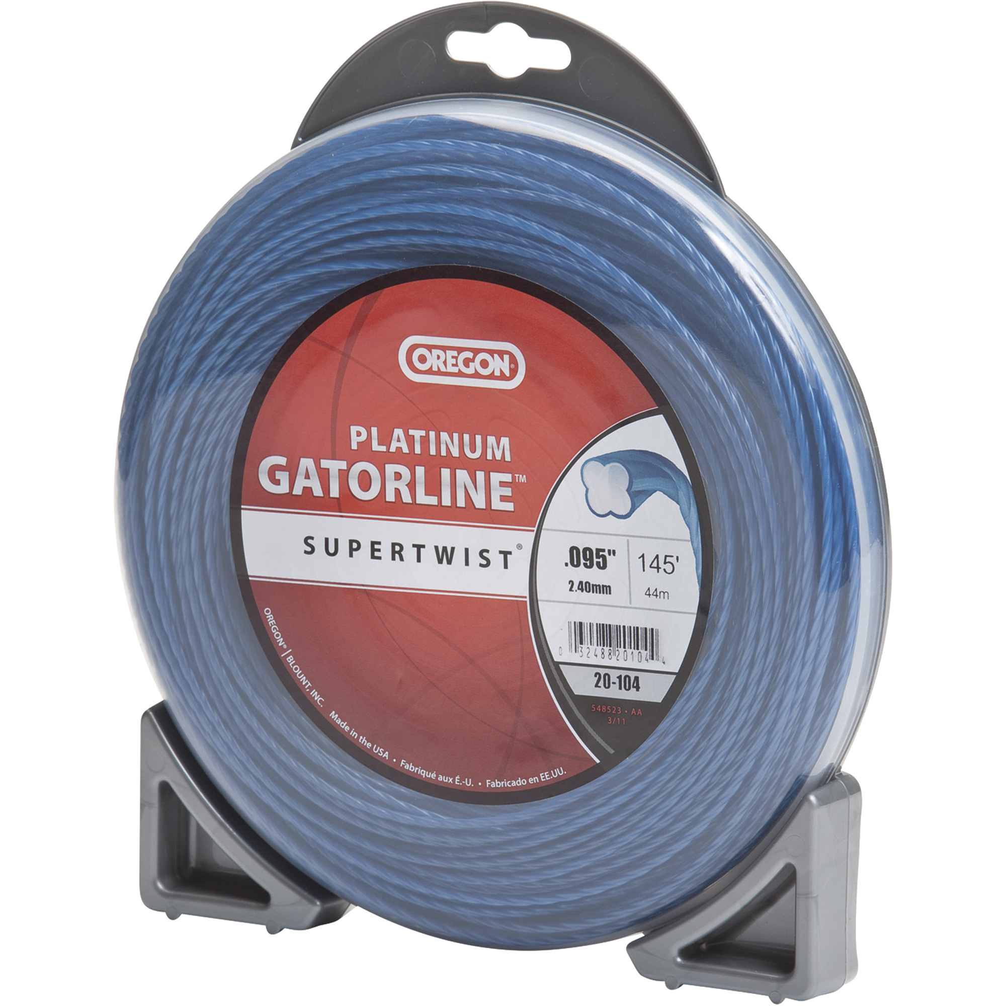 Oregon Platinum Gatorline String Trimmer Line, 0.095Inch Diameter x 145ft.L, Model 20-104