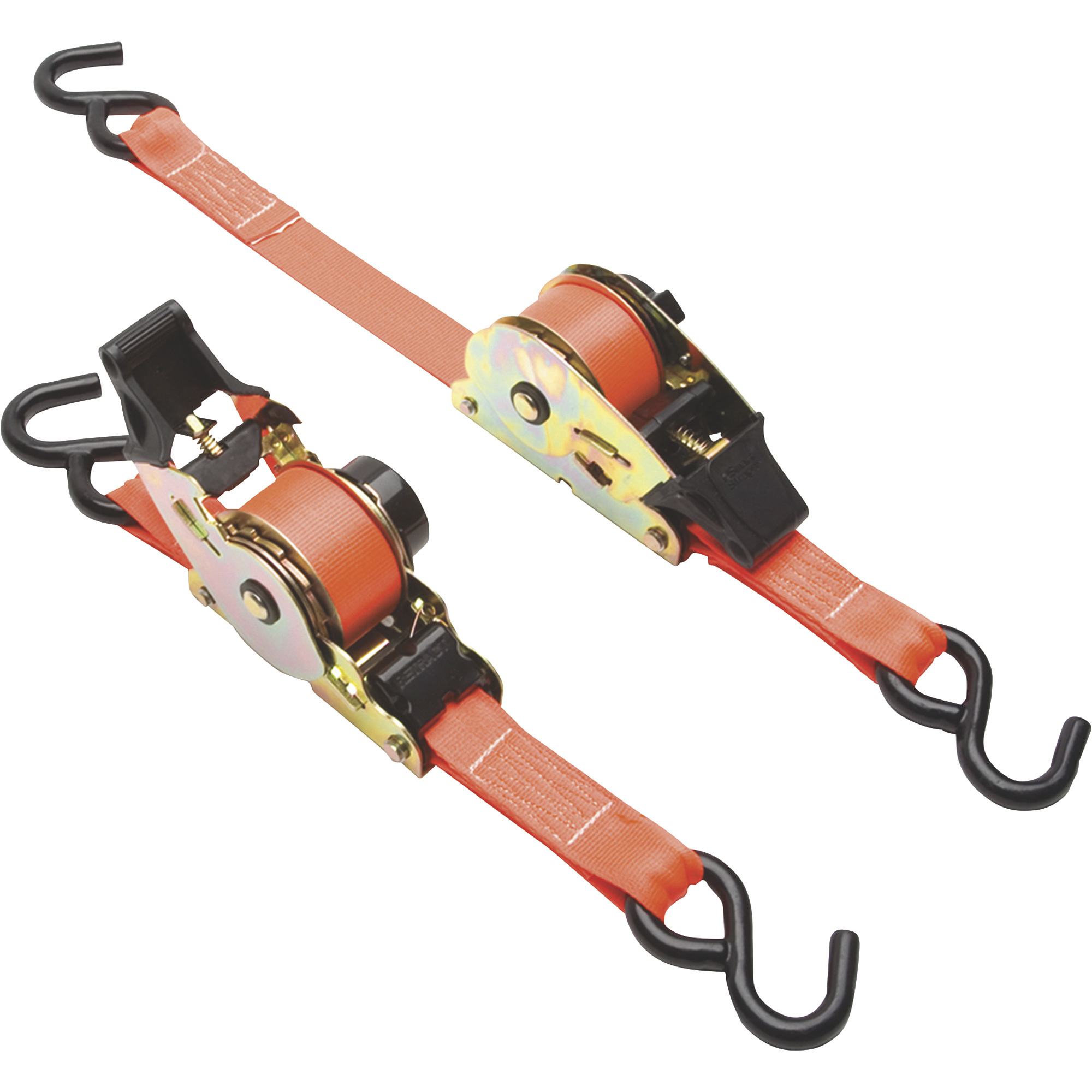 Smart Straps Retractable Ratchet Tie Downs â 10ft.L, 3,000-Lb. Capacity, 2-Pack, Orange, Model 173W