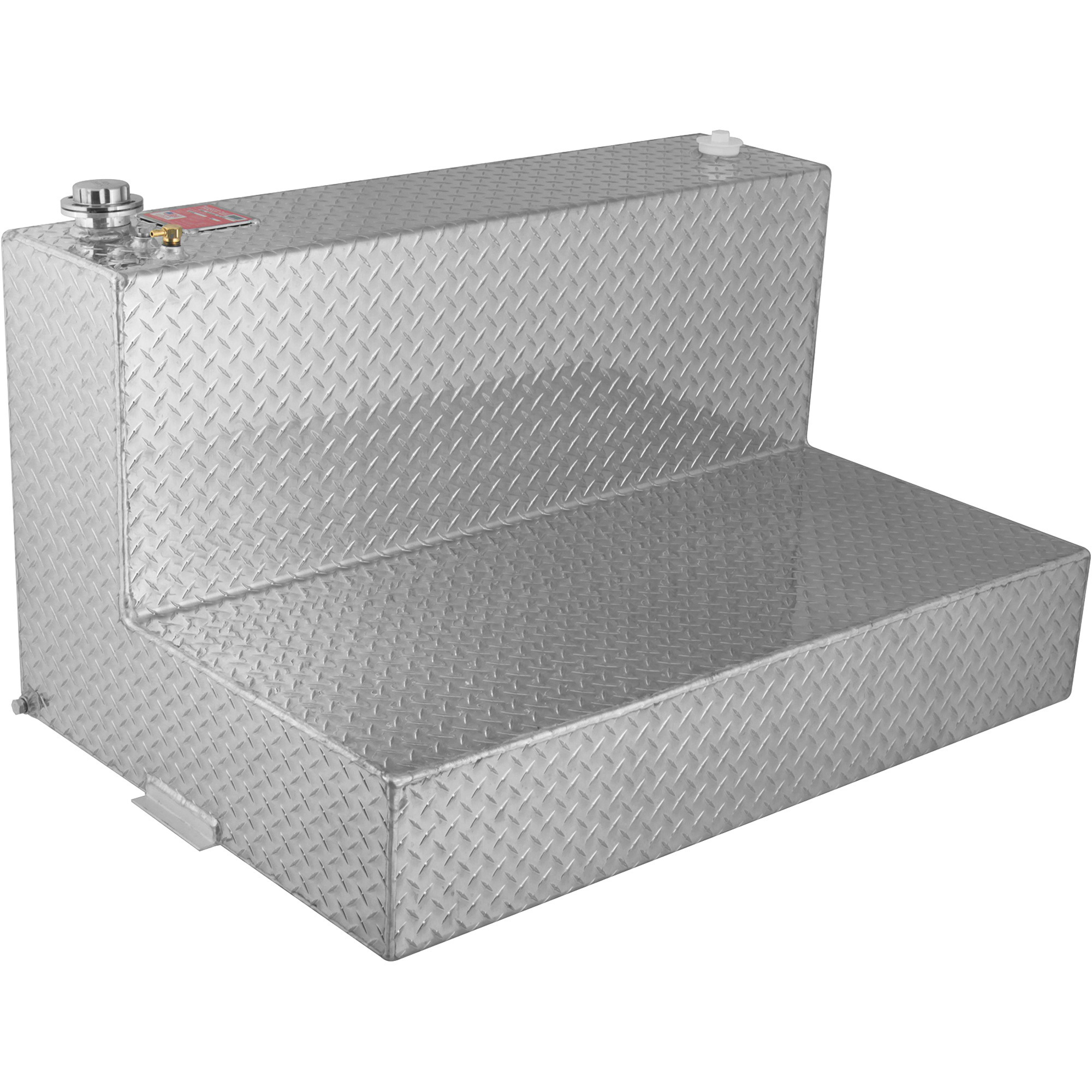 RDS Aluminum Transfer Fuel Tank, 95 Gallon, L-Shaped, Diamond Plate, Model 70388