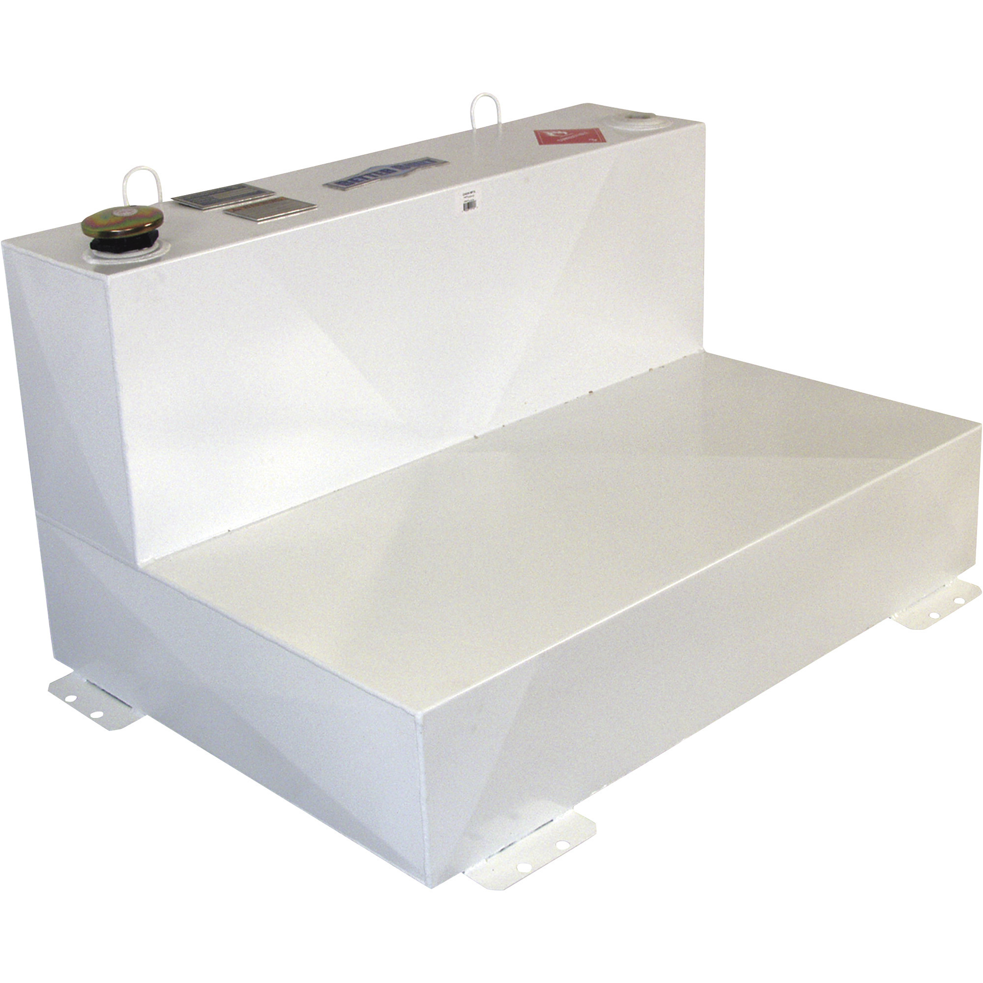 Better Built Steel Transfer Fuel Tank, 75 Gallon, L-Shaped, White, Model 29224162