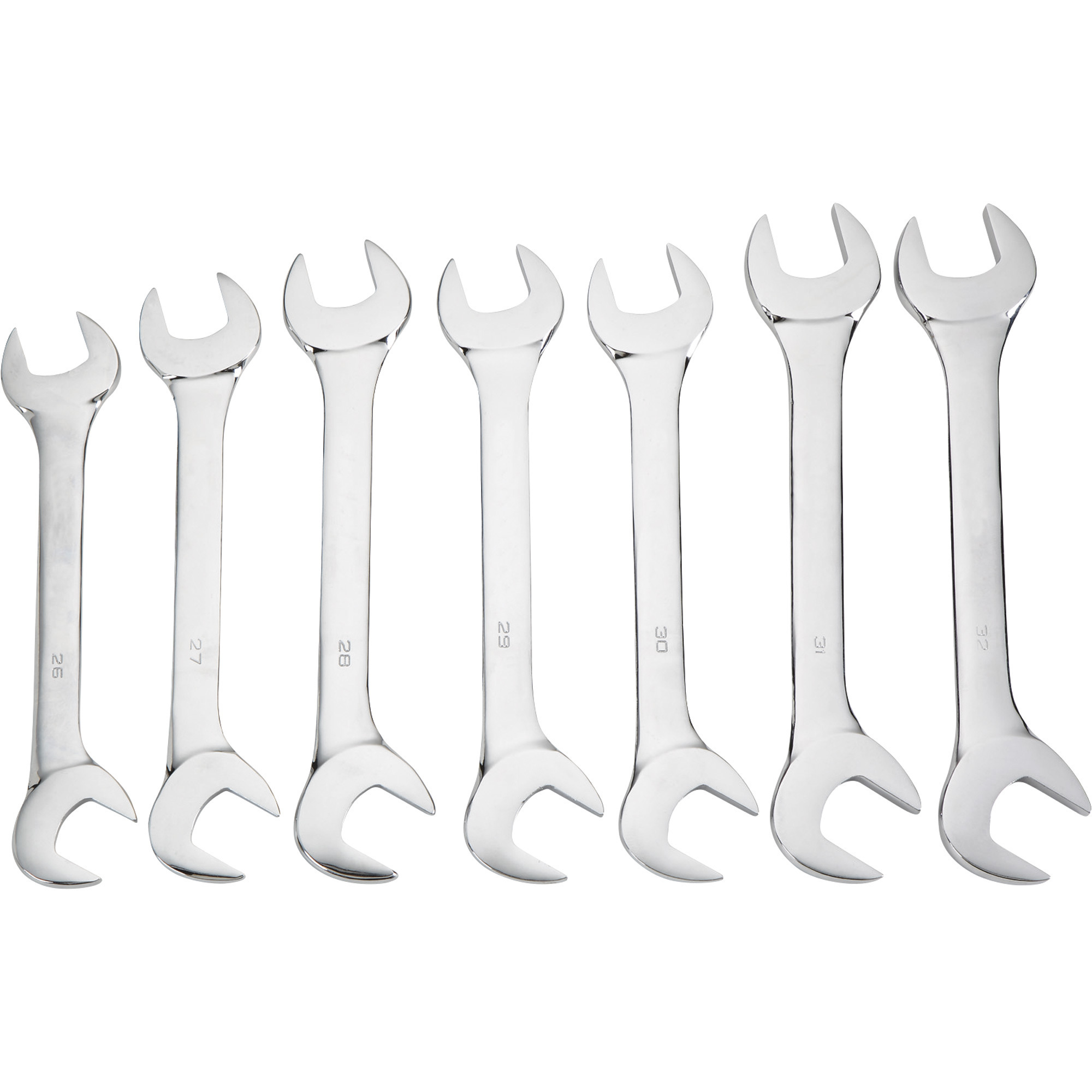 Klutch Angle Combination Wrench Set, 7-Piece, Metric