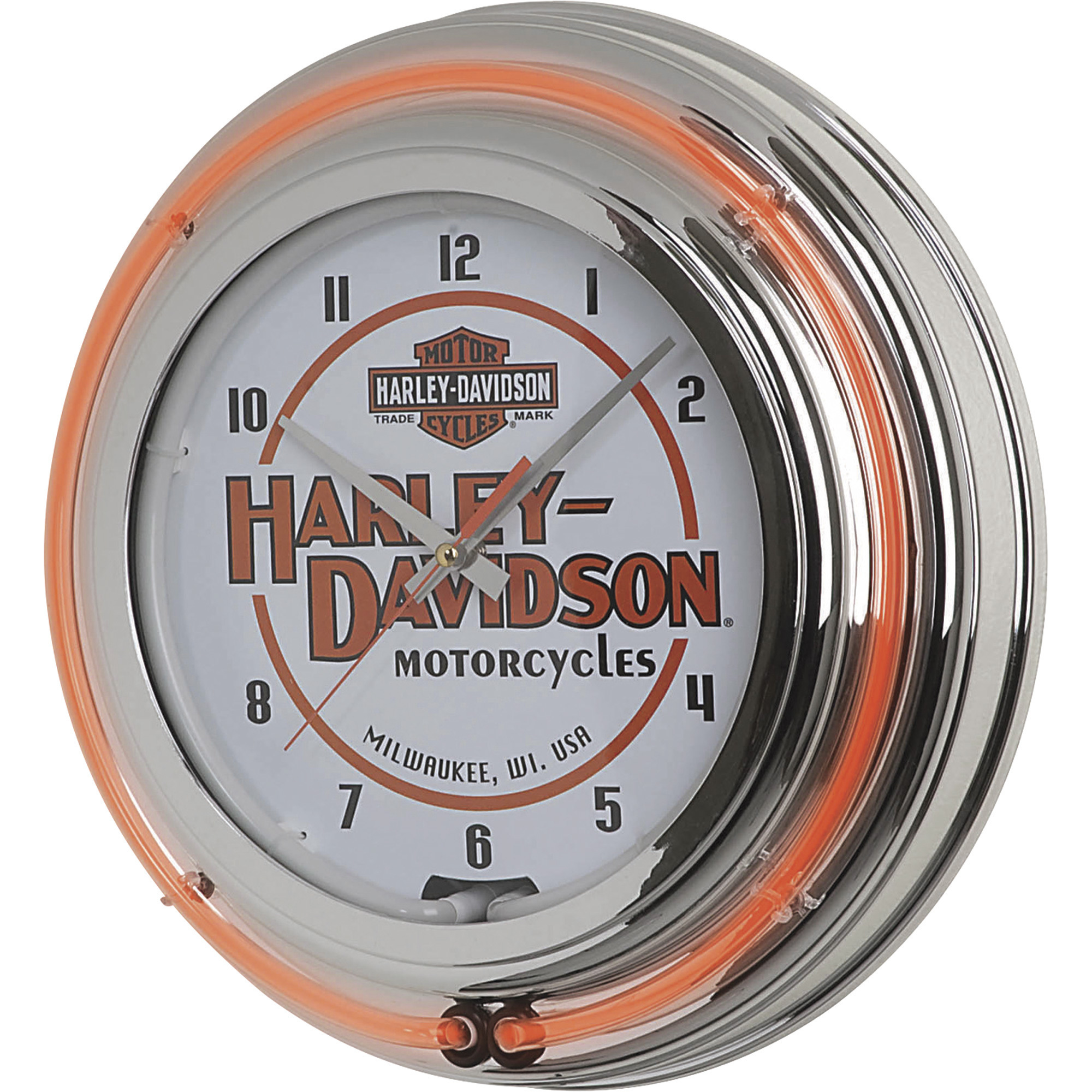 Classic Harley-Davidson Neon Wall Clock, Model HDL-16623
