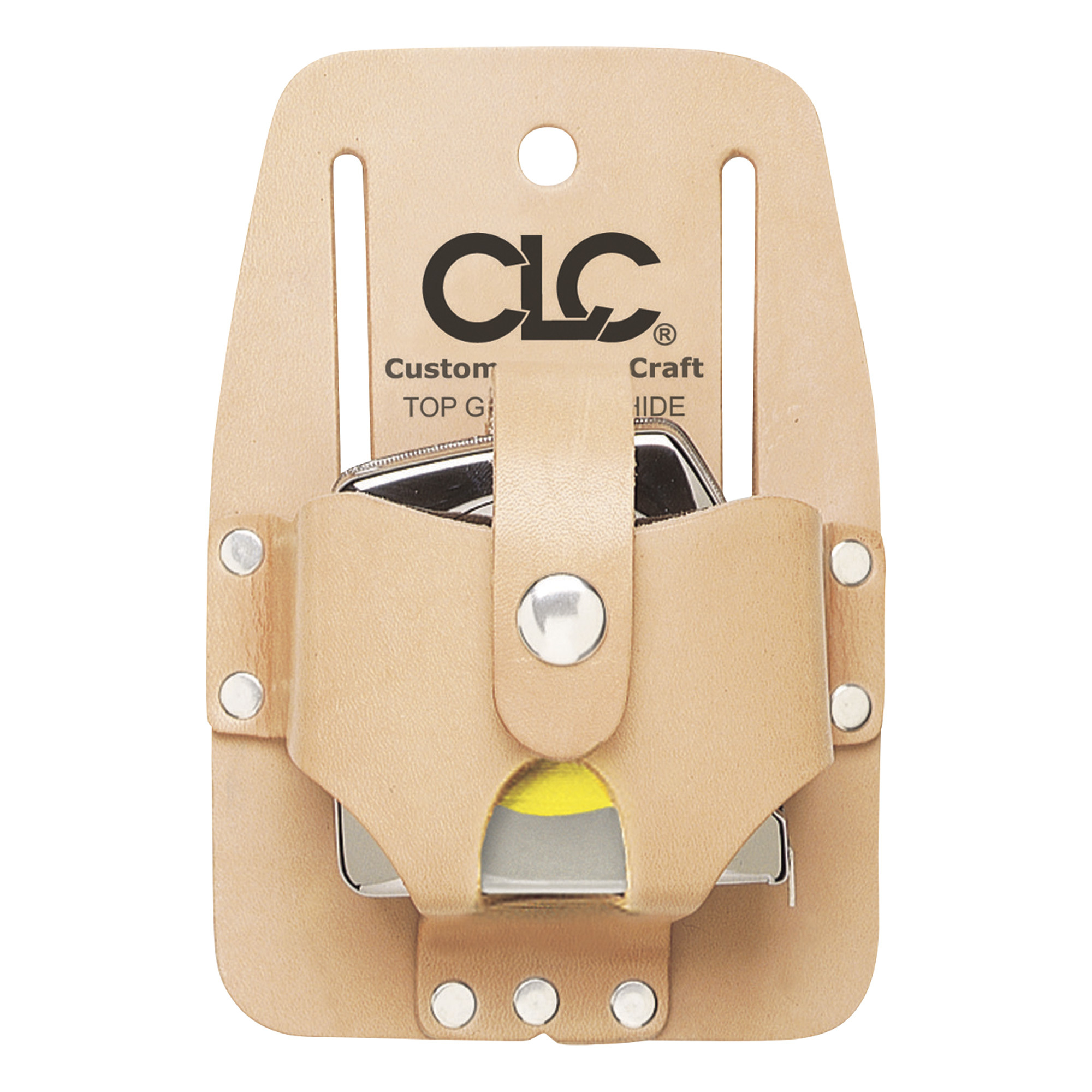 CLC Custom Leathercraft Top-Grain Cowhide Tape Measure Holder â 2 3/4Inch W x 1 1/2Inch D x 2 3/4Inch H Interior, Model 464