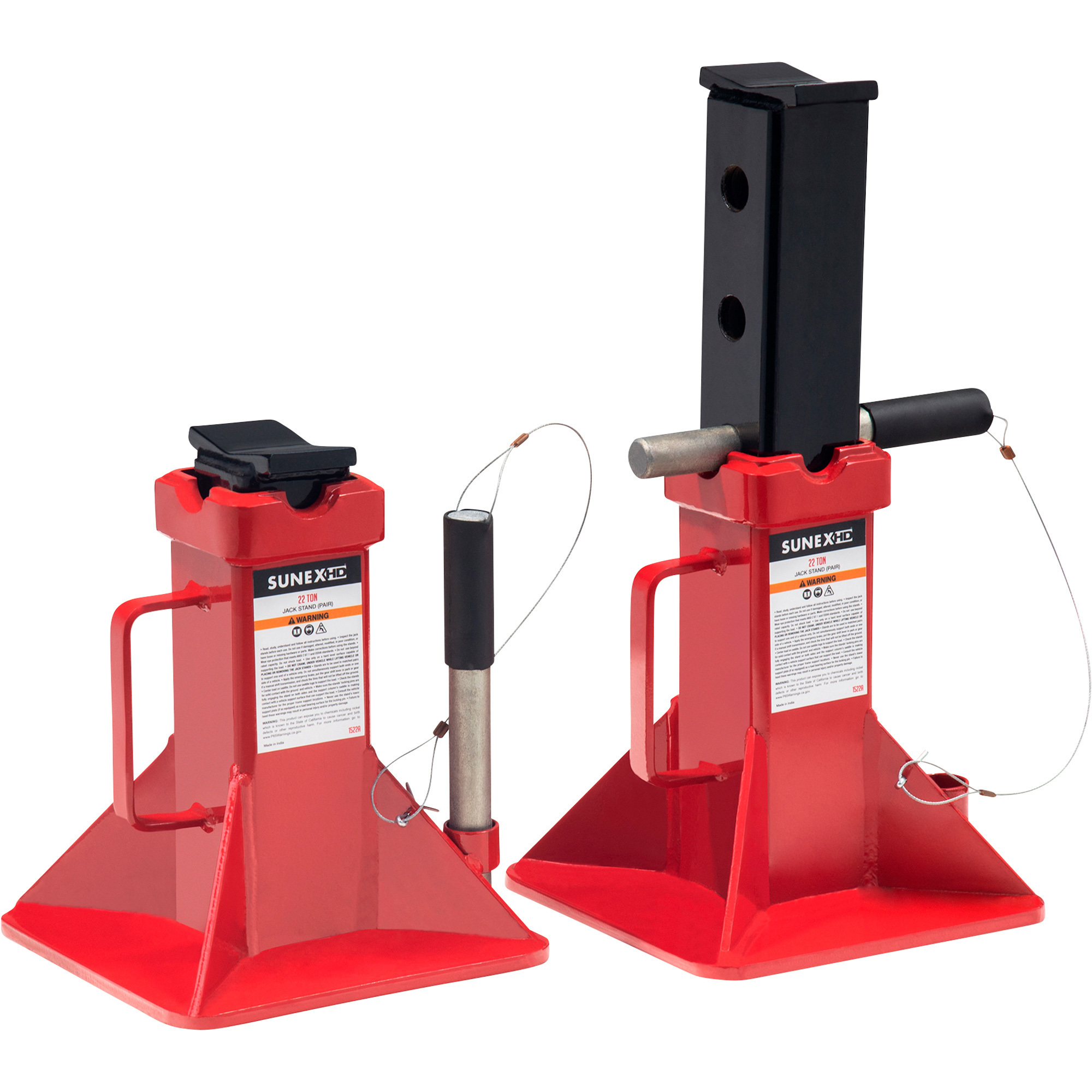 Sunex 22-Ton Jack Stands, Pair, Model 1522