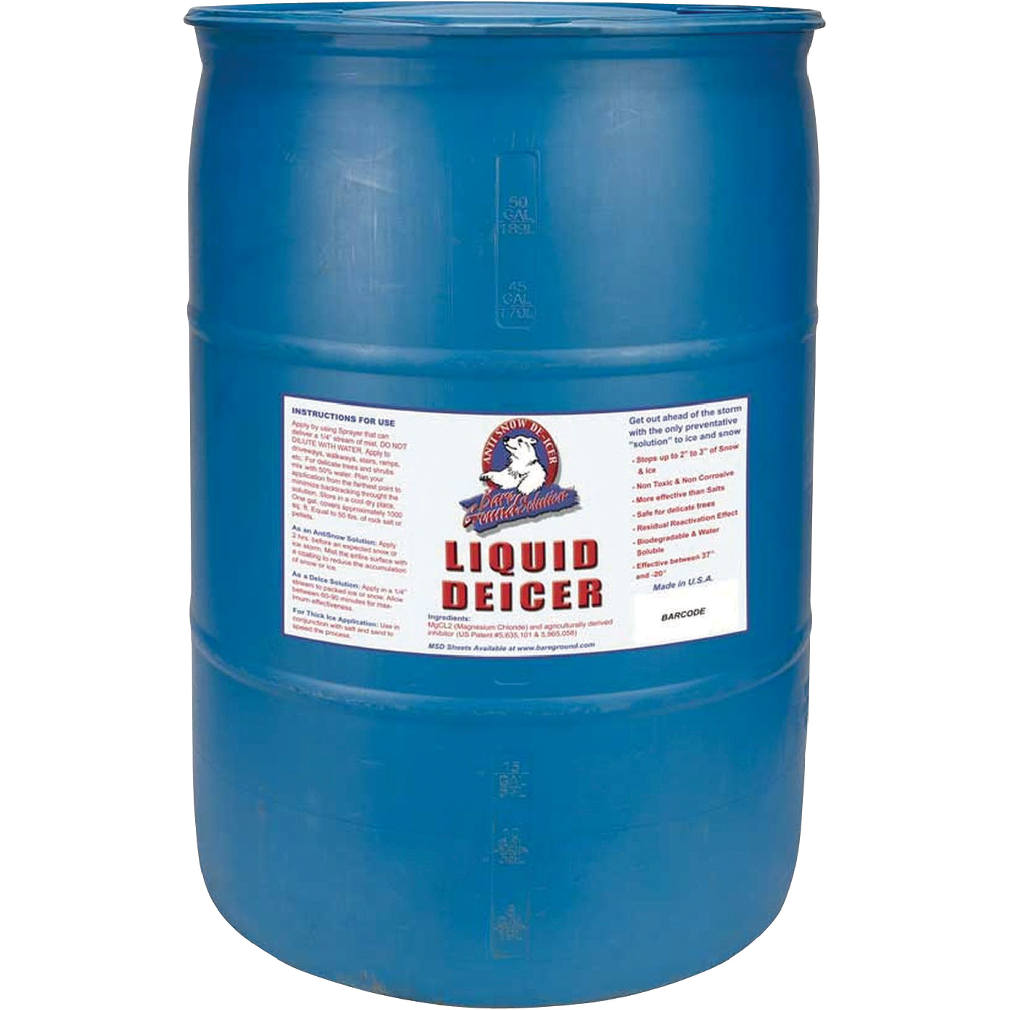Bare Ground Mag Plus Corrosion Inhibitor Liquid Deicer, 30-Gallons, Model BG-30D