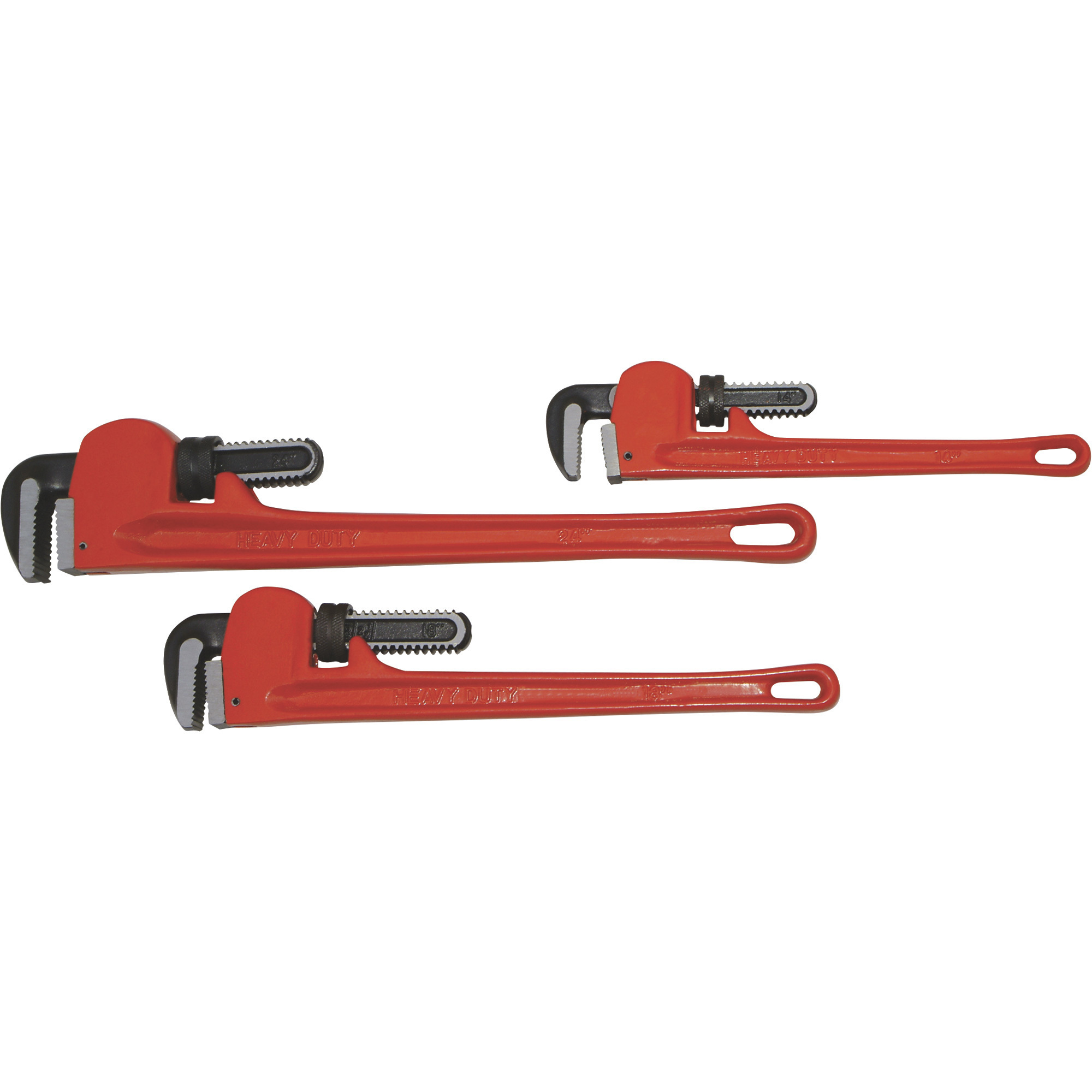 Ironton Jumbo Pipe Wrench Set, 3-Piece