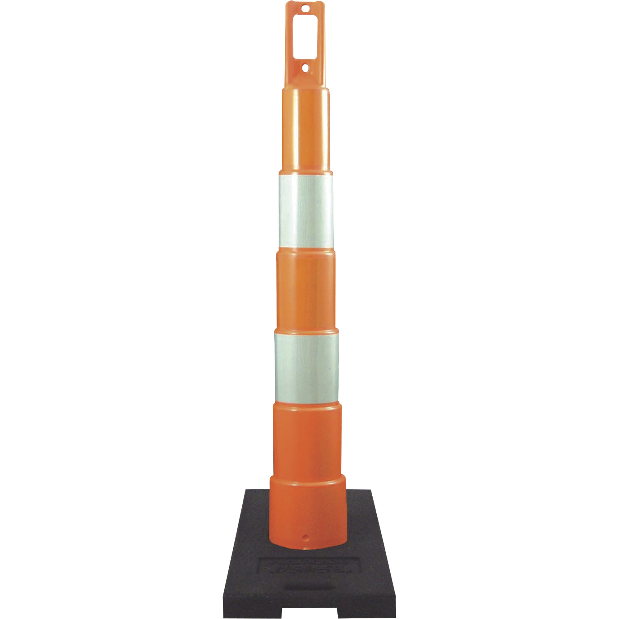 Plasticade Navicade Traffic Channelizing Cone - 48Inch H, 6Inch Engineer Grade Sheeting, Model 650R1-O-6-EG-A