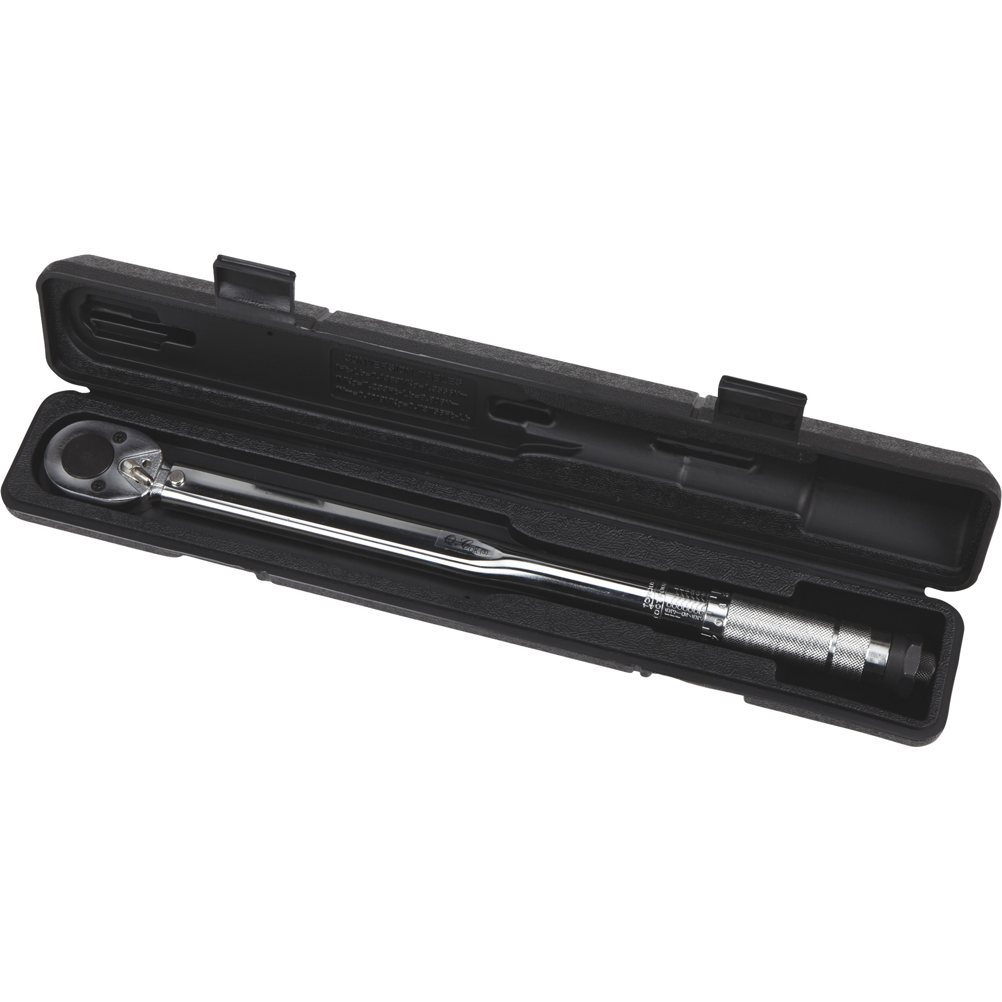 Klutch 1/2Inch-Drive Torque Wrench, 20-150 Ft./Lbs. Torque, 18Inch L