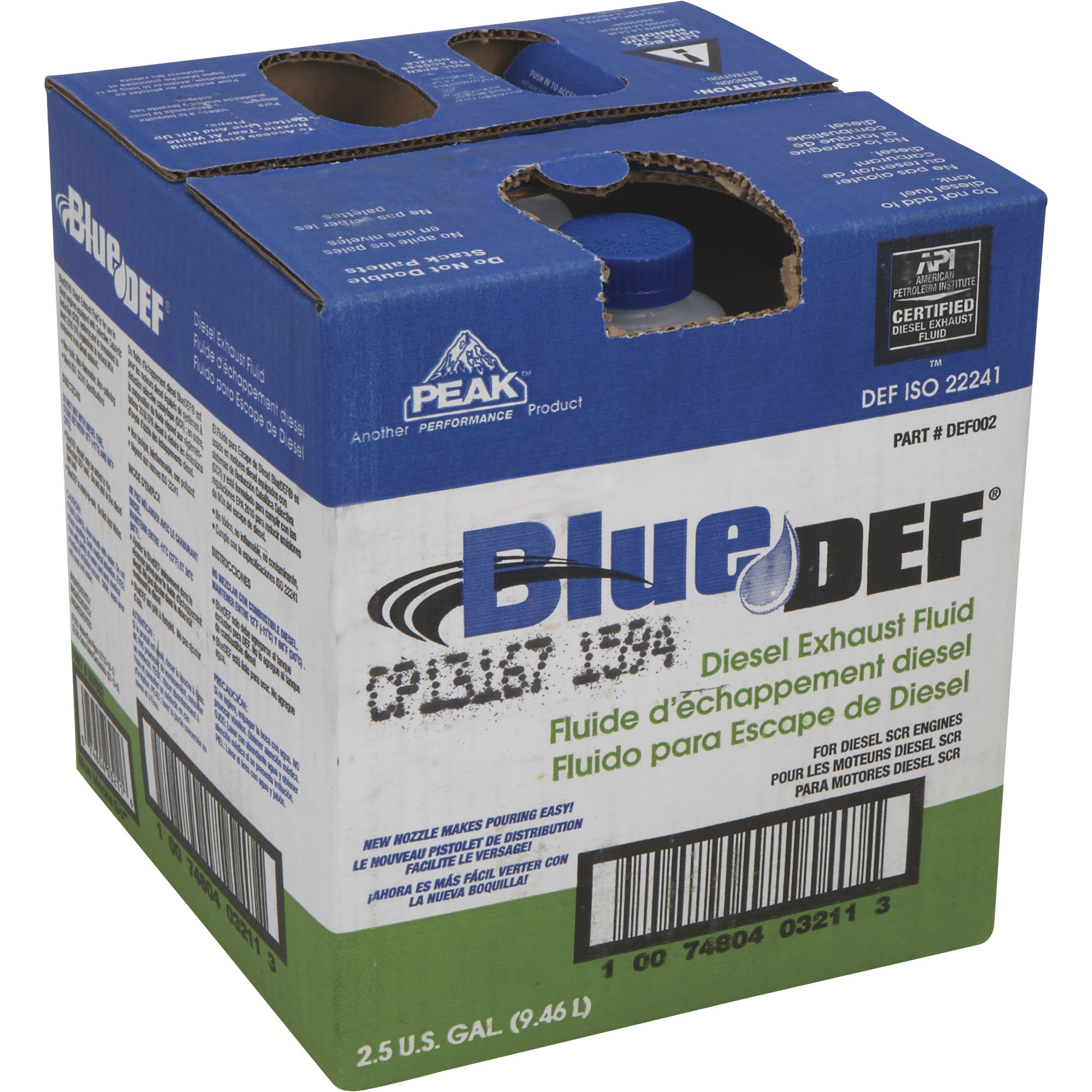 Blue DEF Diesel Exhaust Fluid â 2.5-Gallon, Model DEF002