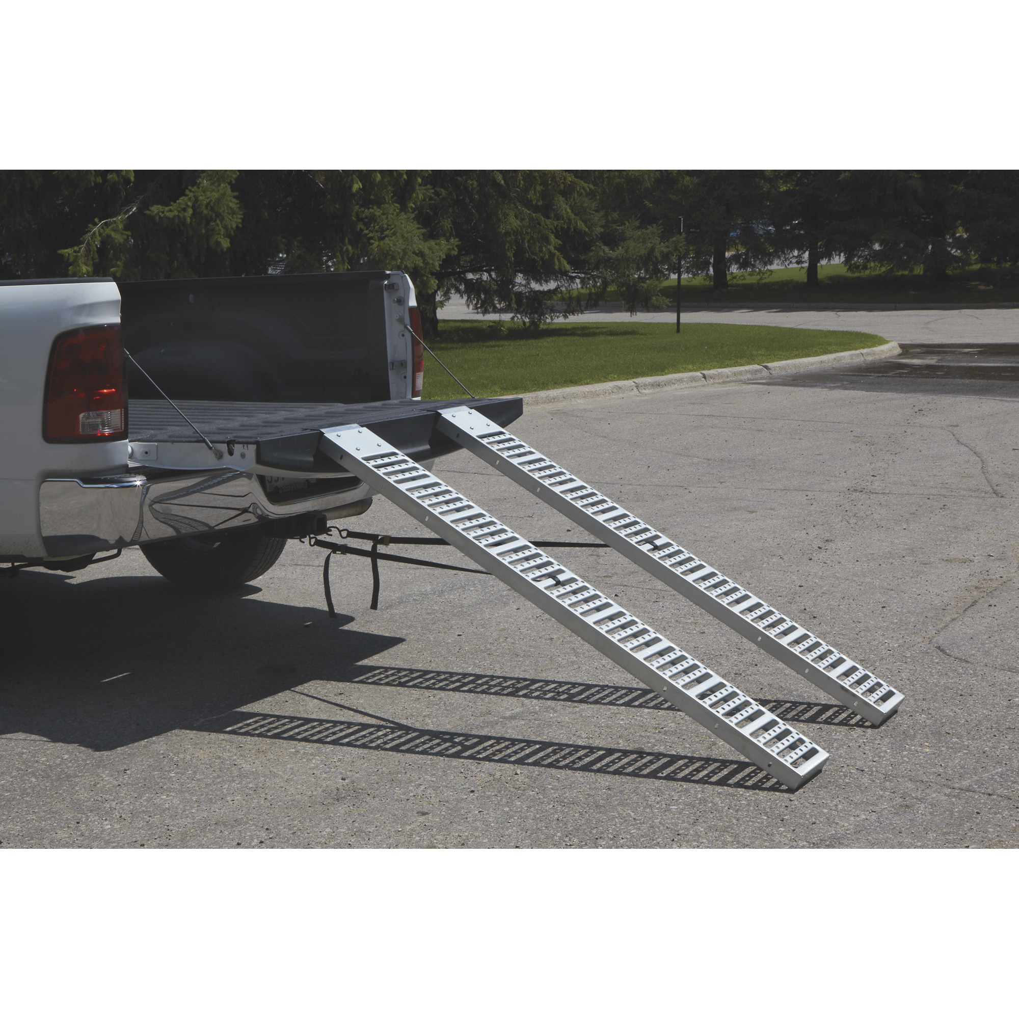 Ironton Non-Folding Steel Loading Ramp Set, 1000-Lb. Total Capacity, 6ft.L x 9Inch W