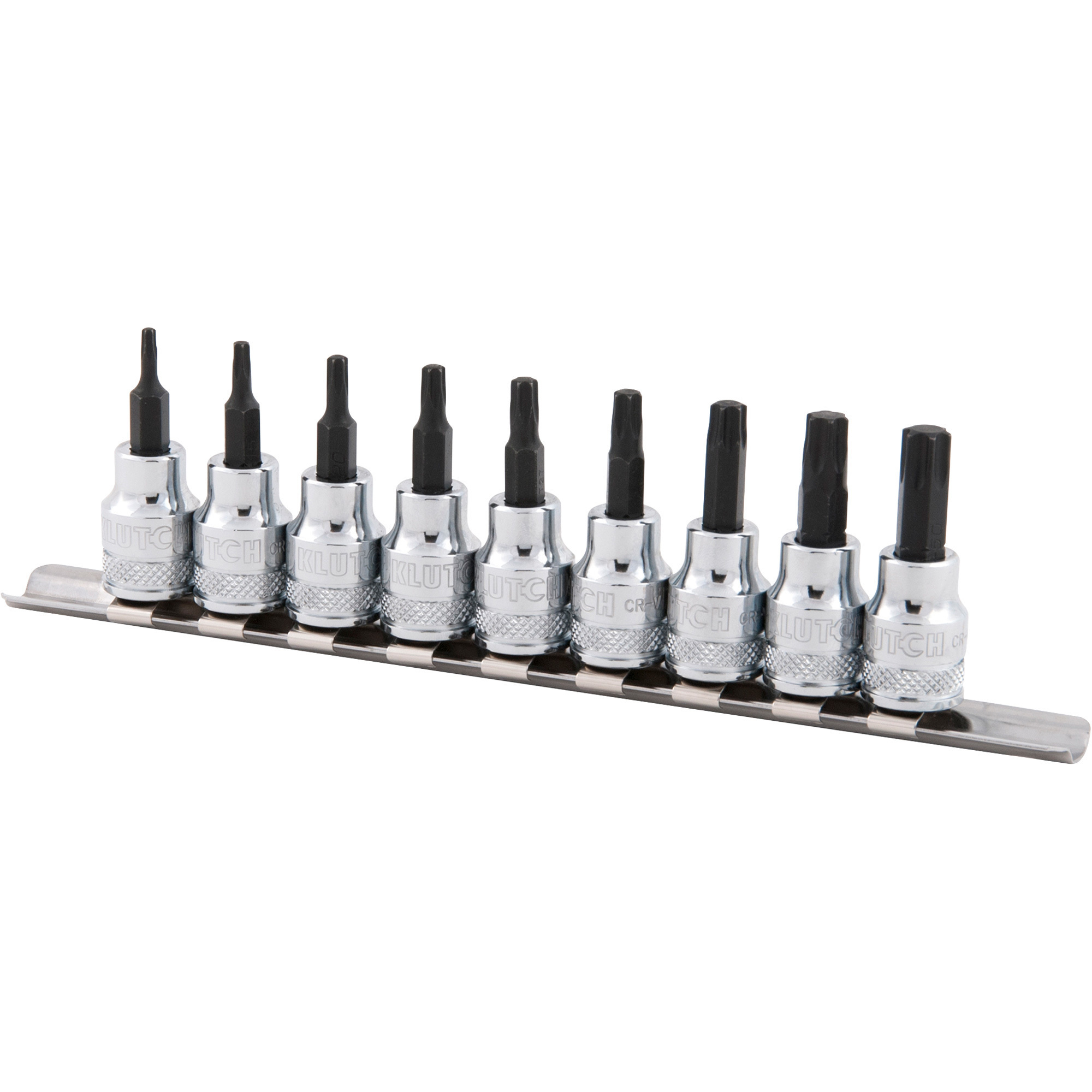 Klutch Star Socket Bit Set,9-Piece