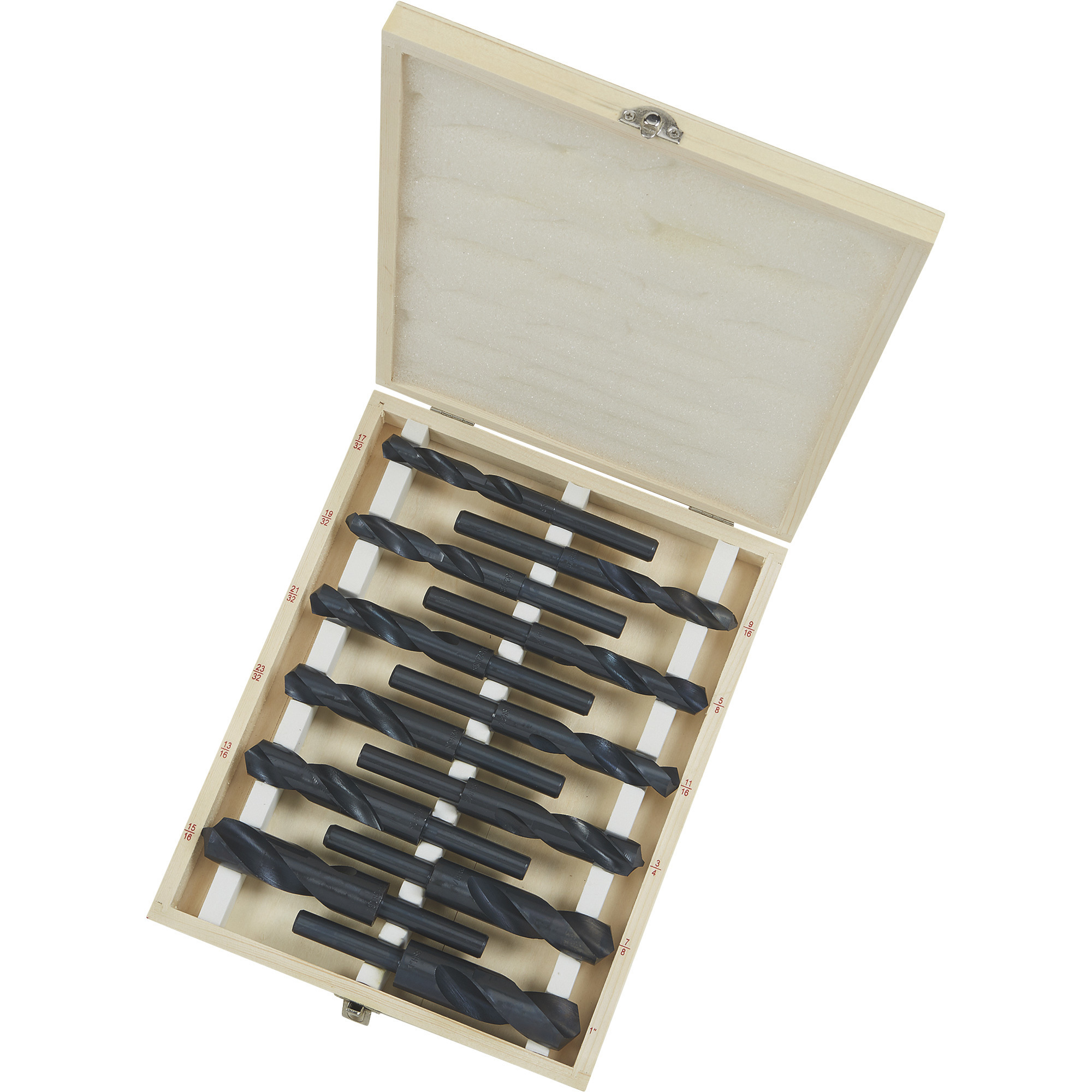 Klutch Silver and Deming Step Drill Bit Set, 1/2Inch Diameter Shank, 12-Piece Set