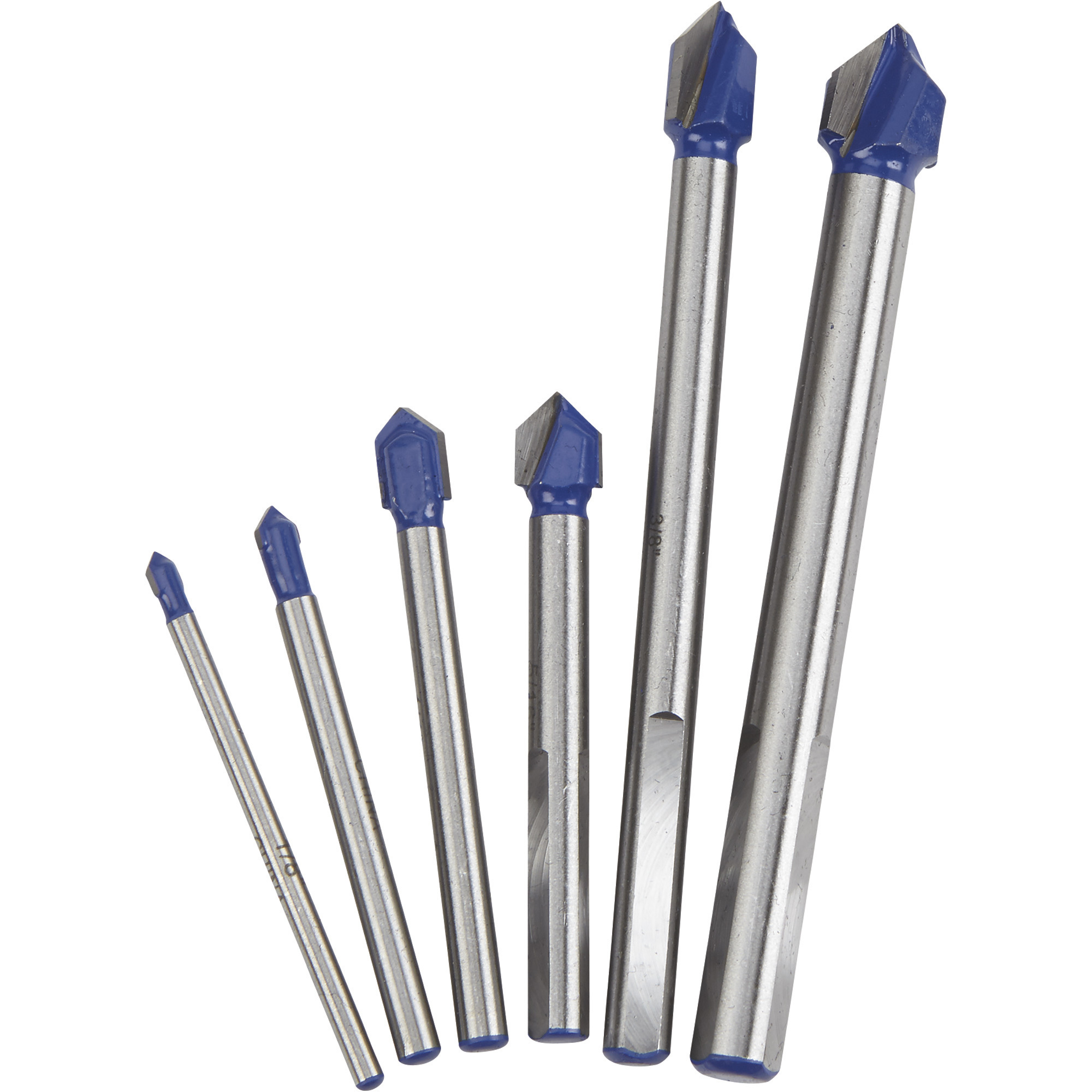 Klutch Glass & Tile Drill Bit Set, 6-Piece