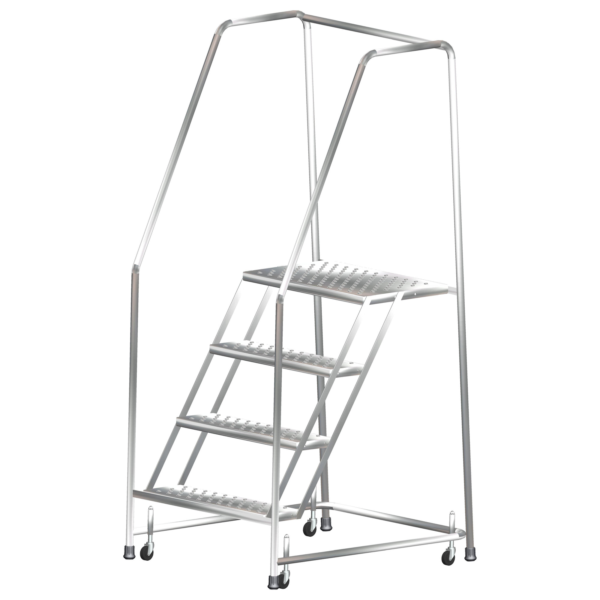 Ballymore, Stainless Steel Rolling Ladder, Overall Height 73 in, Steps 4, Material Stainless Steel, Model SS430P