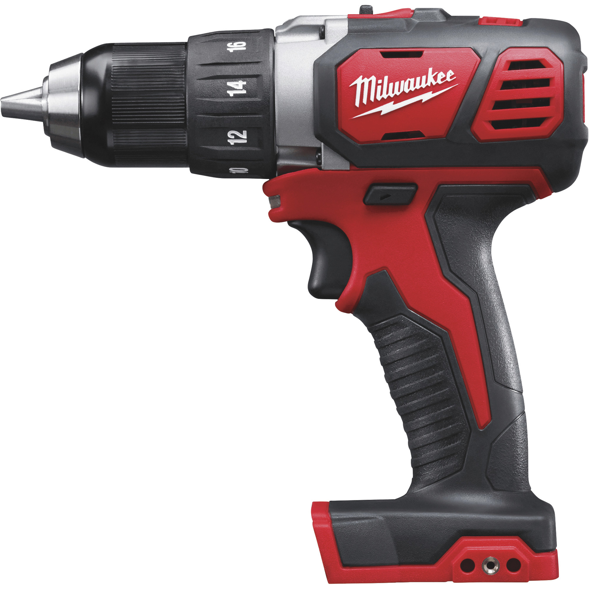 Milwaukee M18 Lithium-Ion Cordless Compact Electric Drill Driver, Tool Only, 1/2Inch Keyless Chuck, 500 Inch/Lbs. Torque, 1800 RPM, Model 2606-20