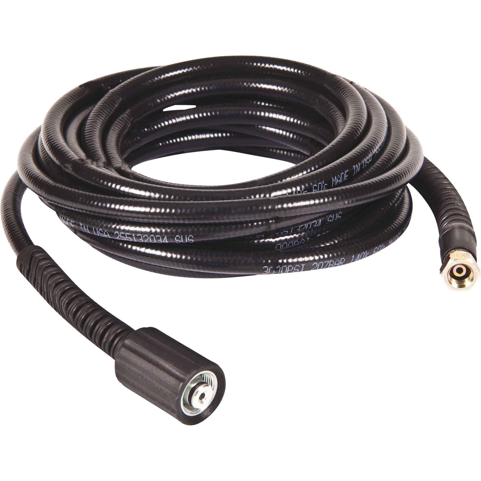 Powerhorse Nonmarking Pressure Washer Hose, 3000 PSI, 25ft. x 1/4Inch, 14mm M22 x FEM FBSP 1/4Inch Connectors, Model 646200580