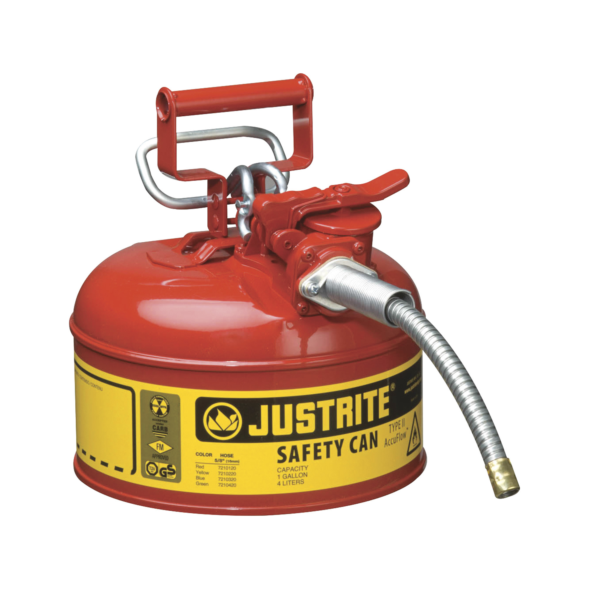 Justrite Safety Gas Can â 1-Gallon, Model 7210120