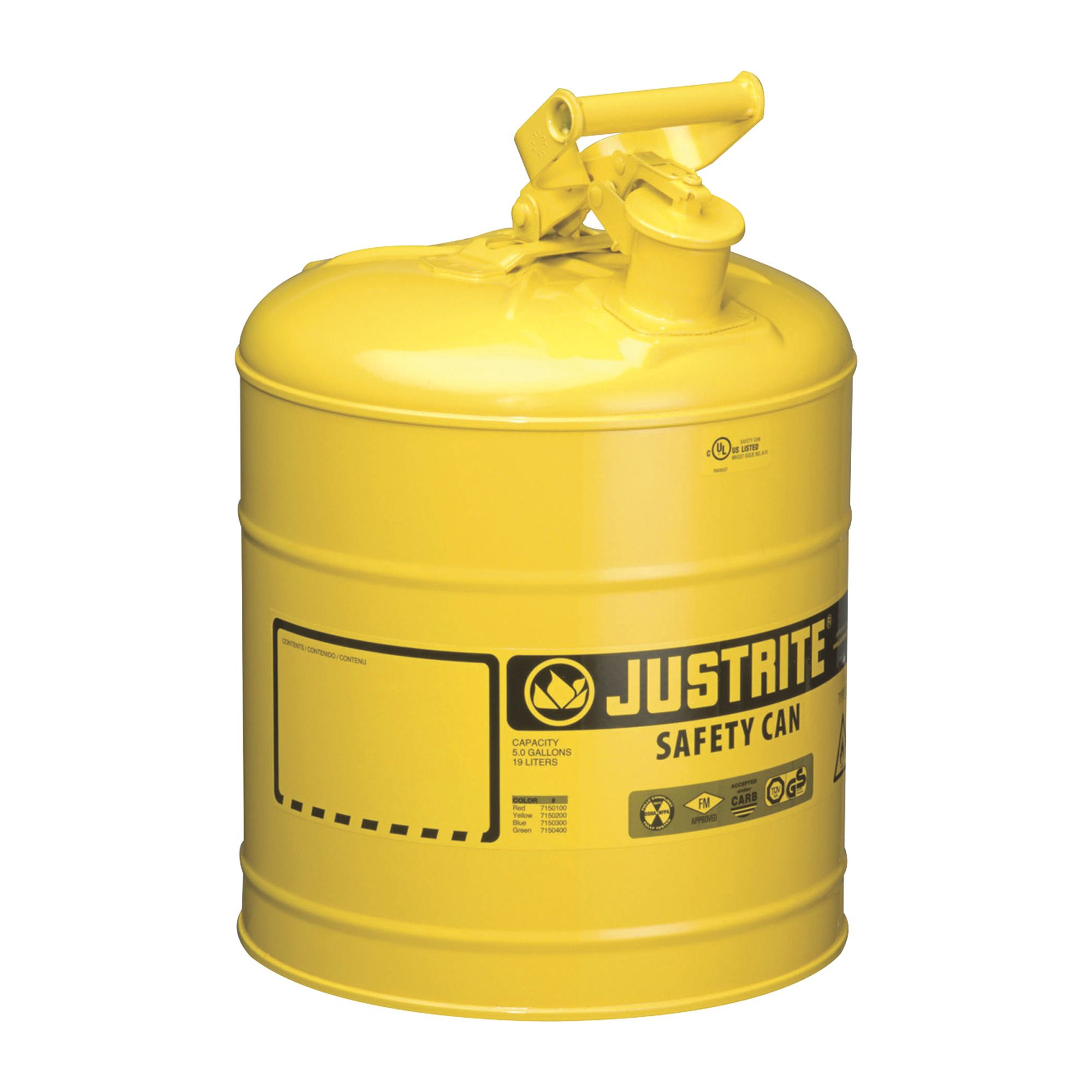 Justrite Safety Gas Can â 5-Gallon, Model 7150200