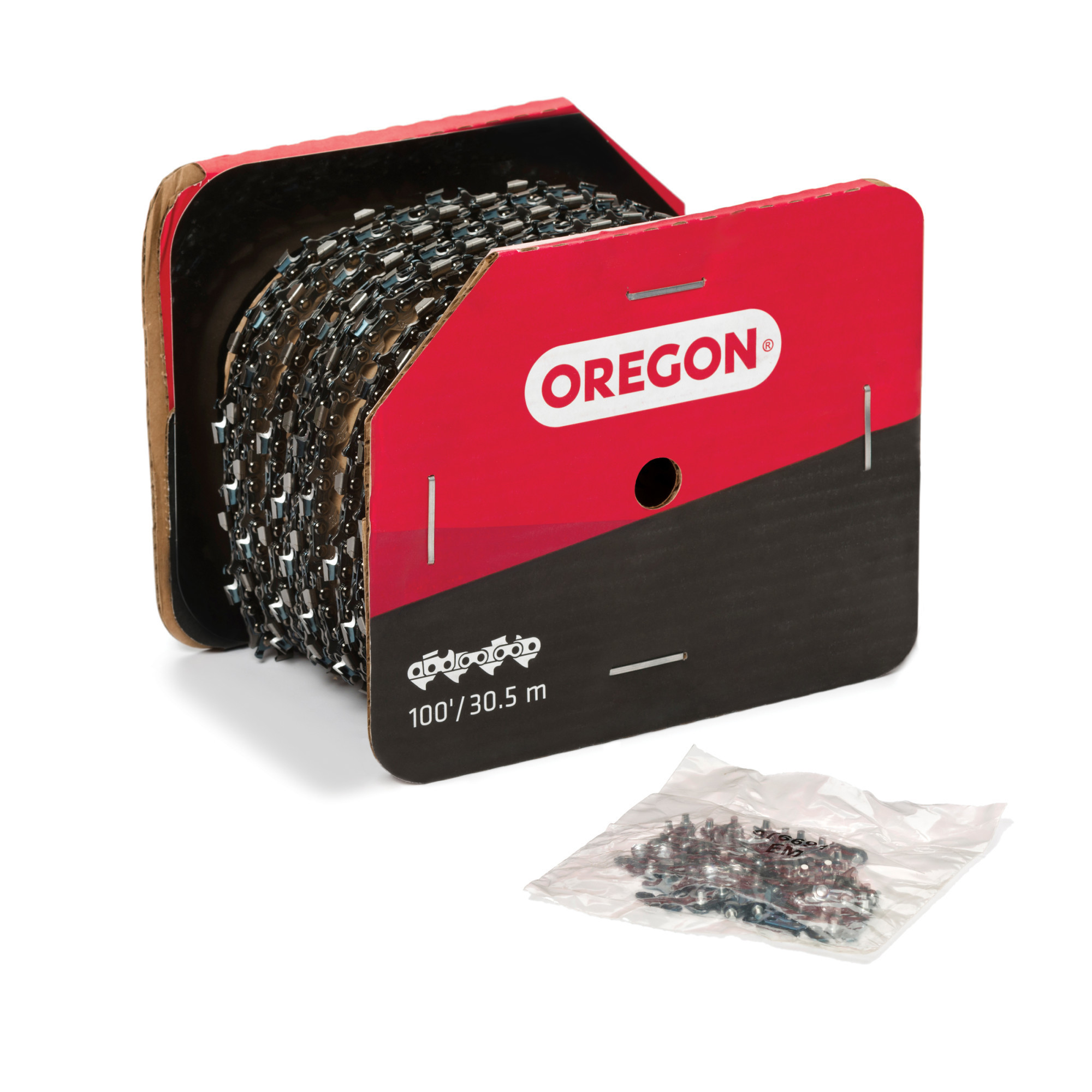 Oregon, Chainsaw Chain, Length 100 ft, Chain Pitch 0.404 in, Model 27X100U