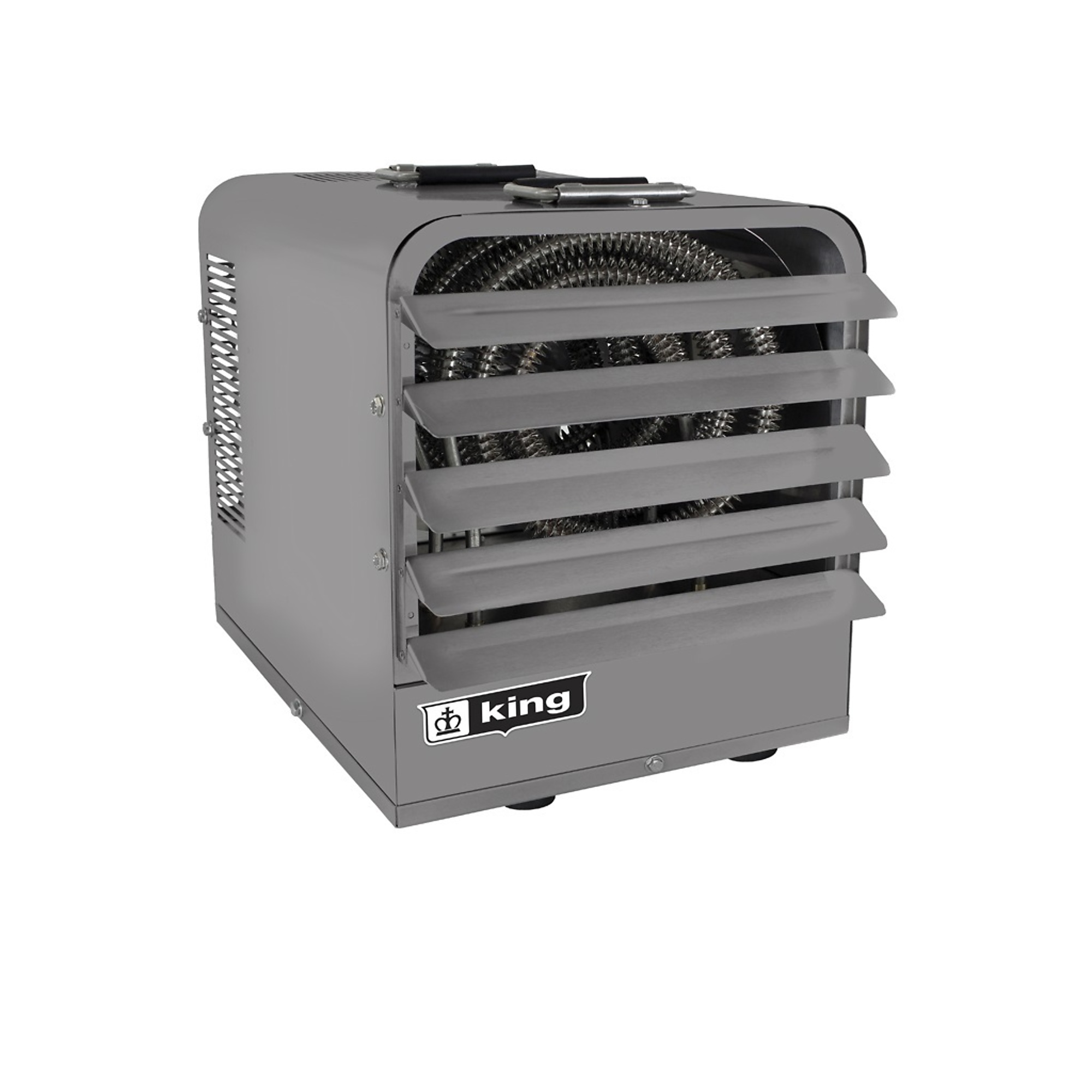 King Electrical Industrial Portable Unit Heater, Heat Type Forced Air, Heat Output 34121 Btu/hour, Heating Capability 1000 ftÂ², Model PKB4810-3-T-FM