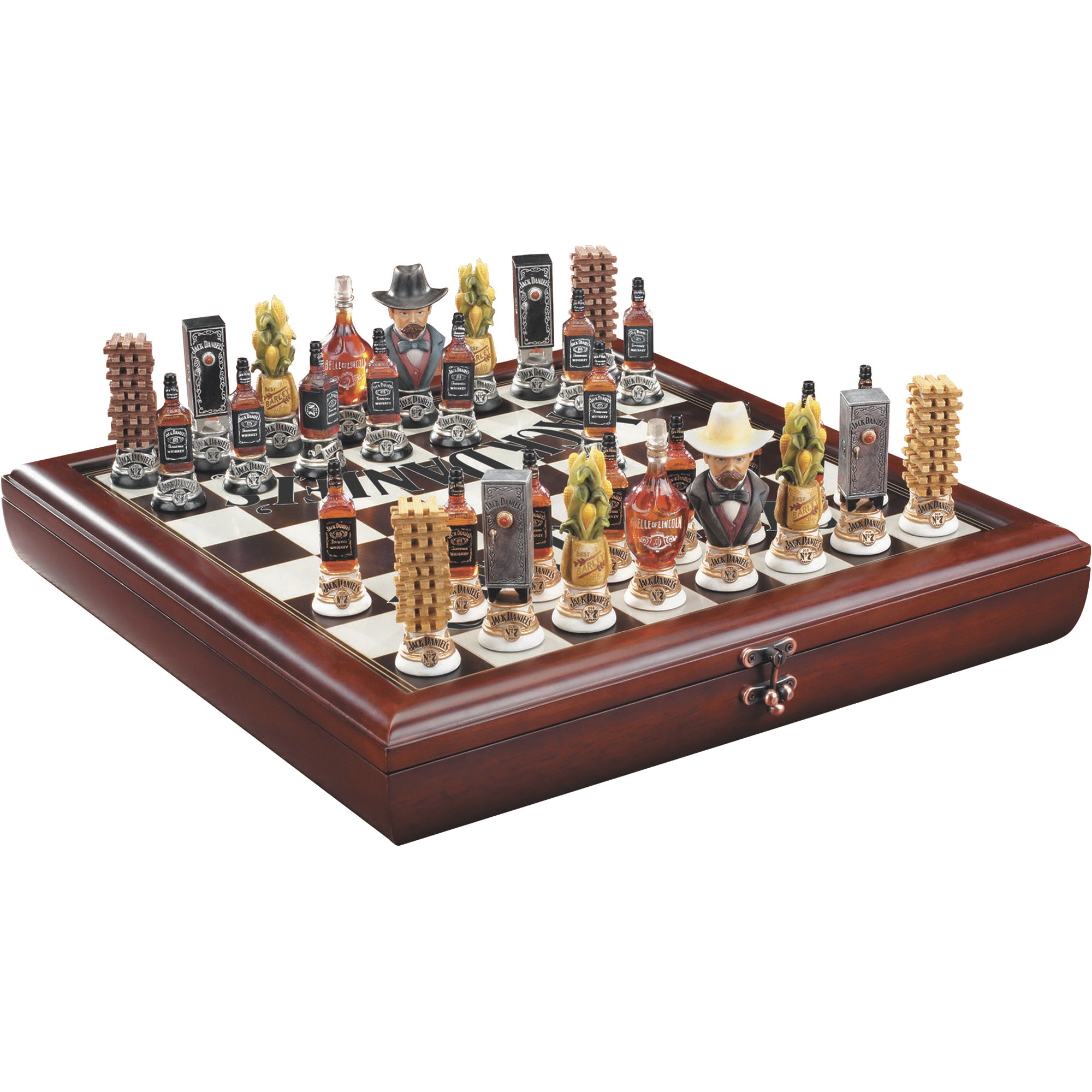 Jack Daniel's Wooden Chess Set â Includes Board and Pieces, Model JDR-390