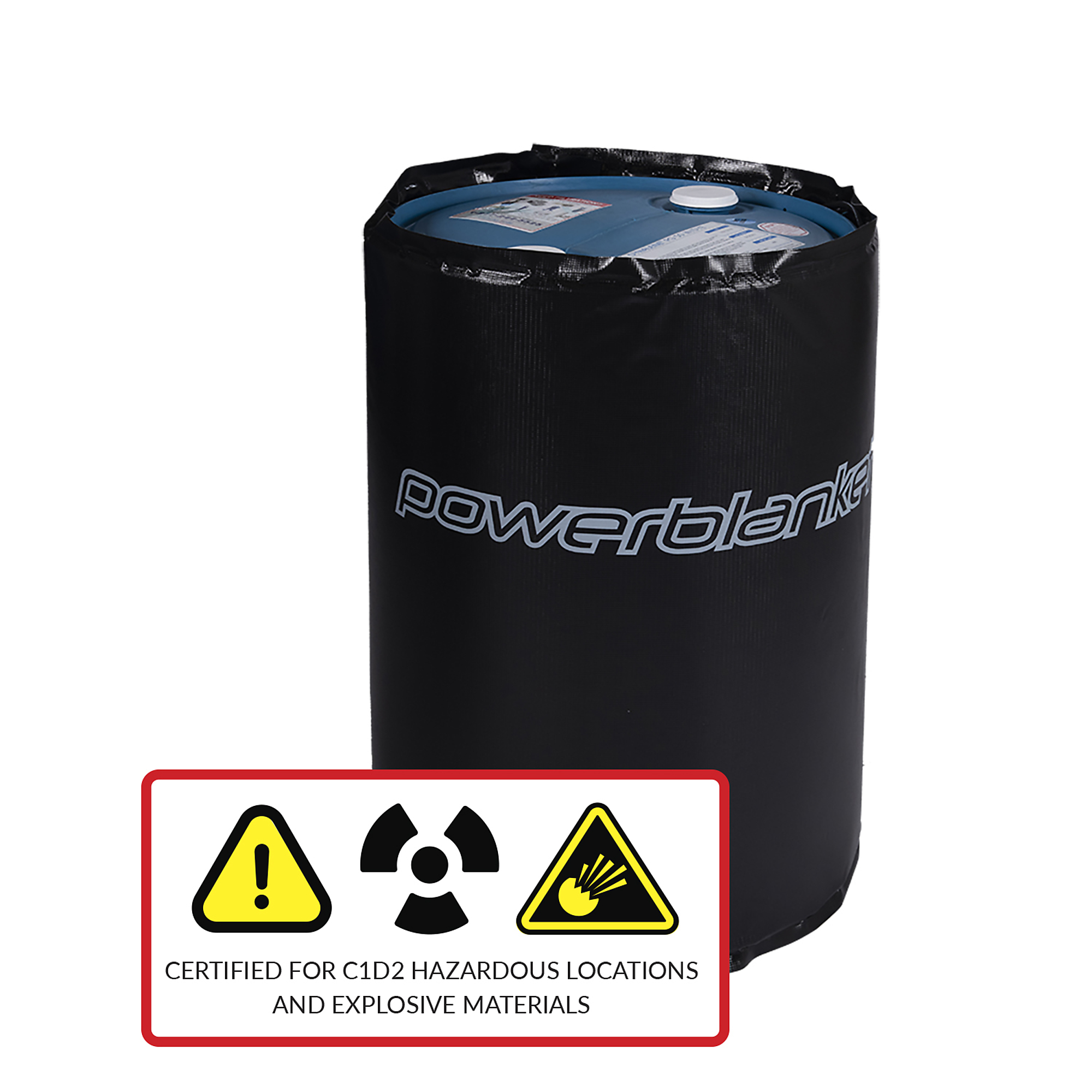 Powerblanket, 55-Gallon Drum Heating Blanket, Volts 110, Model BH55-CID2T4-100F