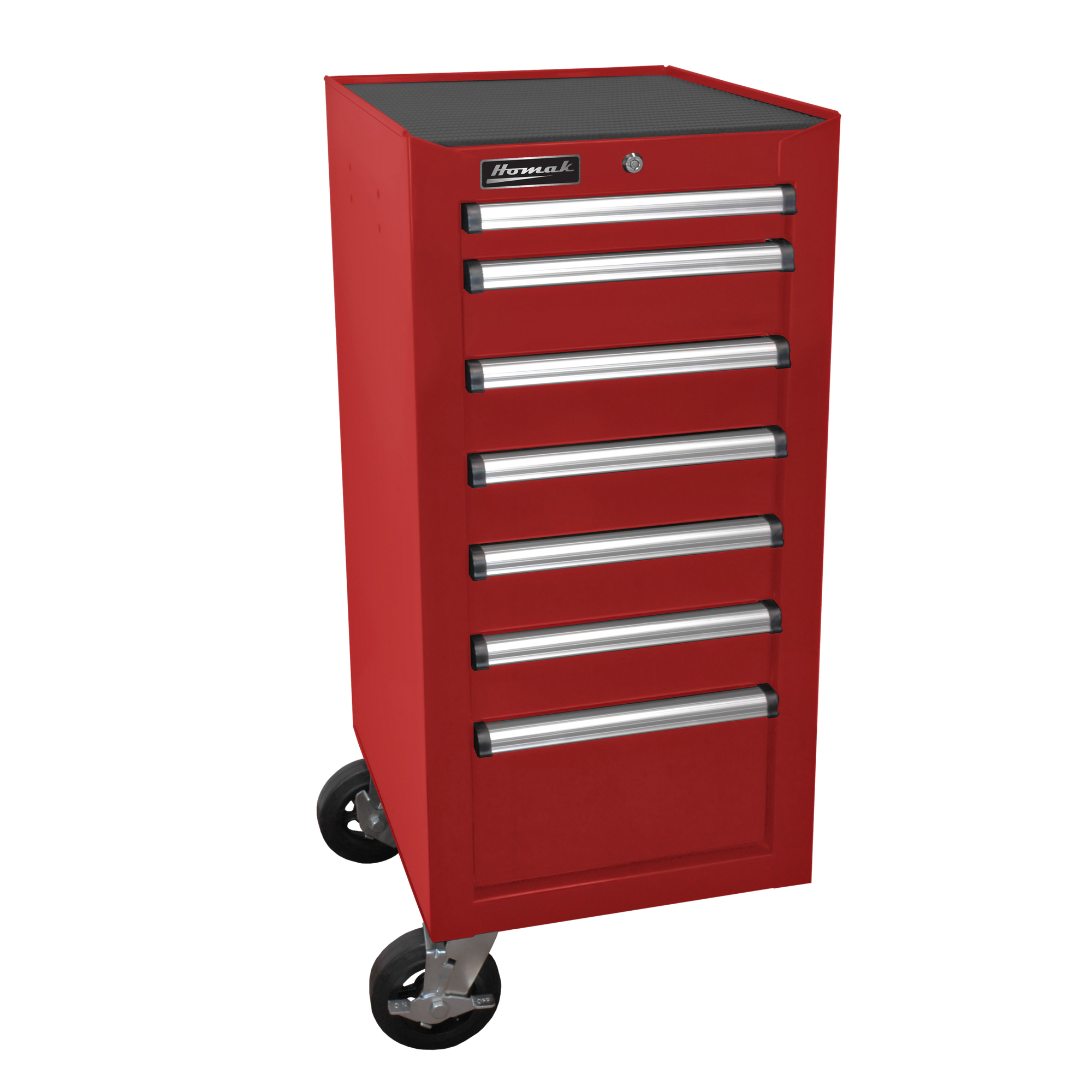 Homak H2Pro 18Inch 7-Drawer Side Cabinet, Red, Model RD08018070