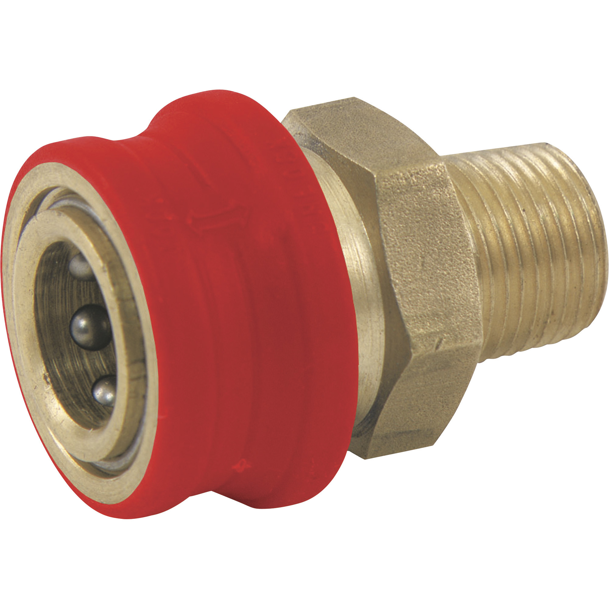 Pressure Washer Insulated Quick-Connect Coupler, 3/8in. NPT-M, 4500 PSI, 12.0 GPM, Brass, Model# - NorthStar 2100384P