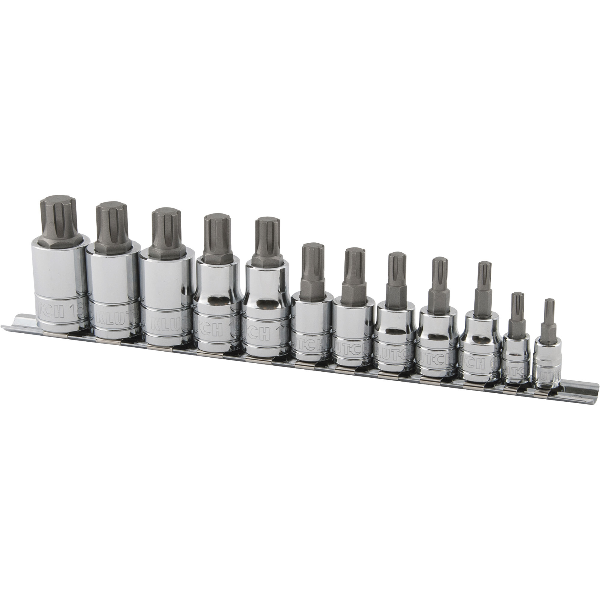 Klutch Ribe Bit Socket Set, 12-Piece