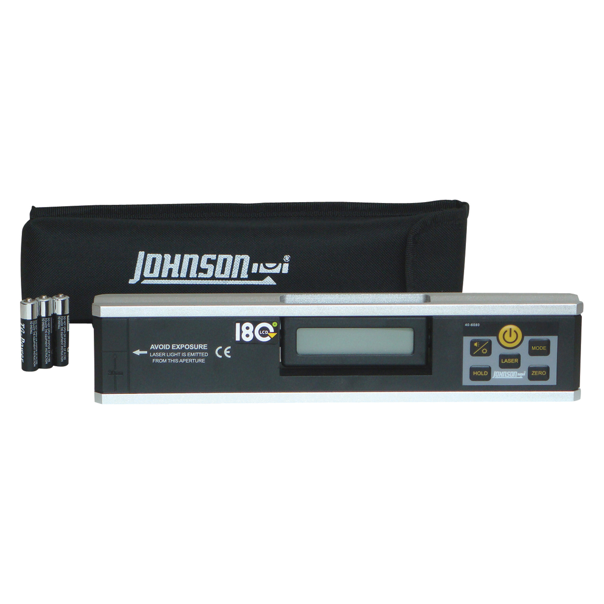 Johnson Level & Tool Electronic Level Inclinometer with Rotating Display, Model 40-6080